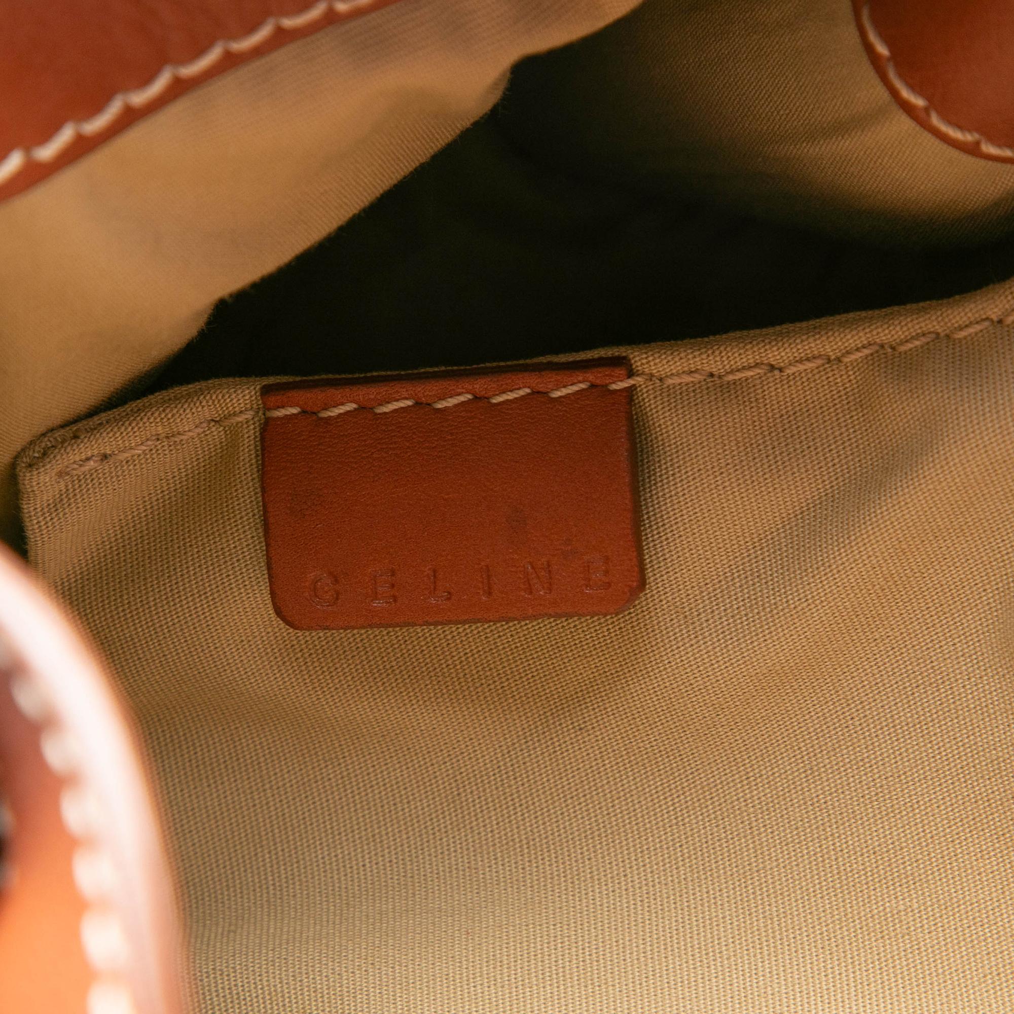 Celine Studded Leather Macadam Shoulder Bag