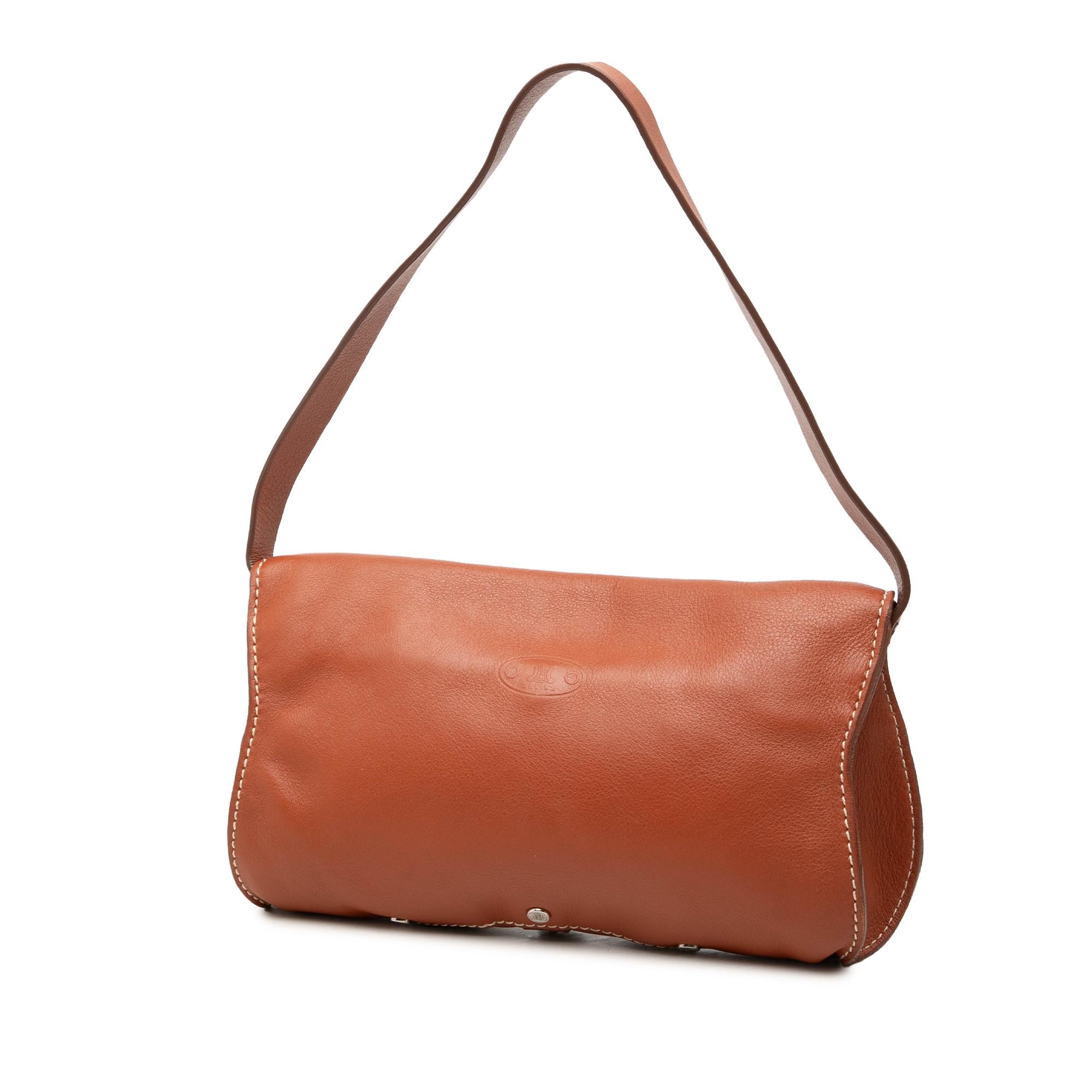 Celine Studded Leather Macadam Shoulder Bag