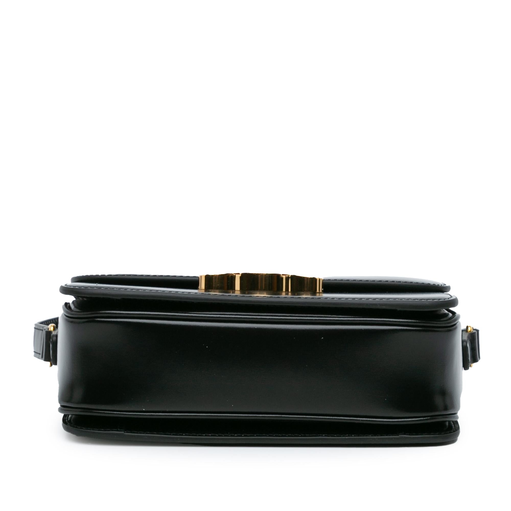 Celine Teen Shiny Calfskin Triomphe Crossbody