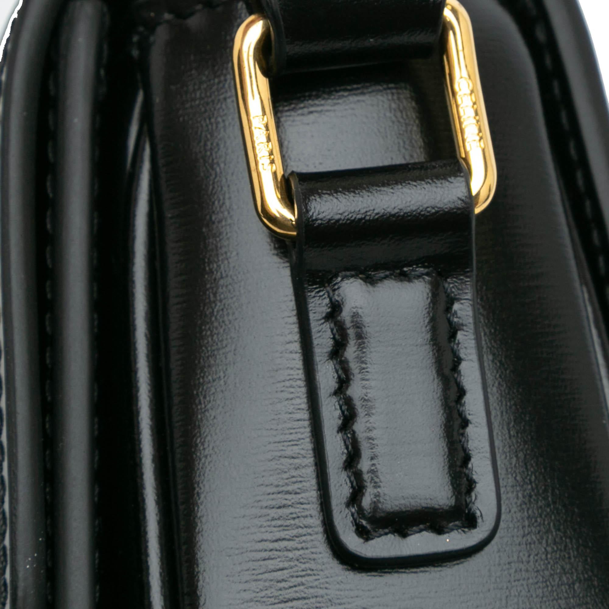 Celine Teen Shiny Calfskin Triomphe Crossbody