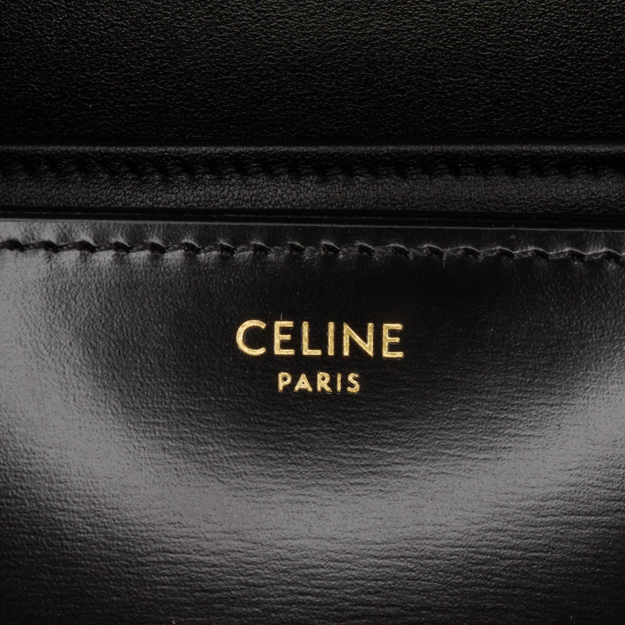Celine Teen Shiny Calfskin Triomphe Crossbody