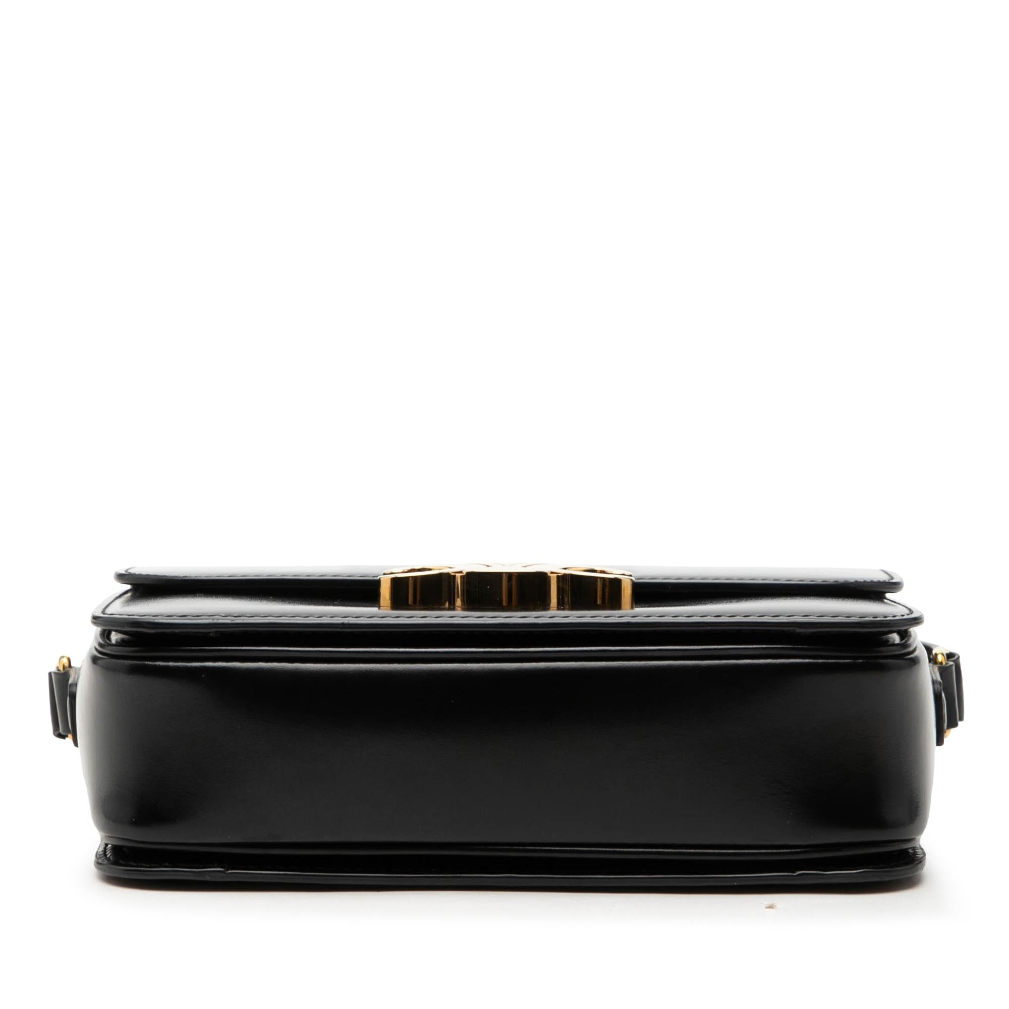 Celine Teen Shiny Calfskin Triomphe Crossbody