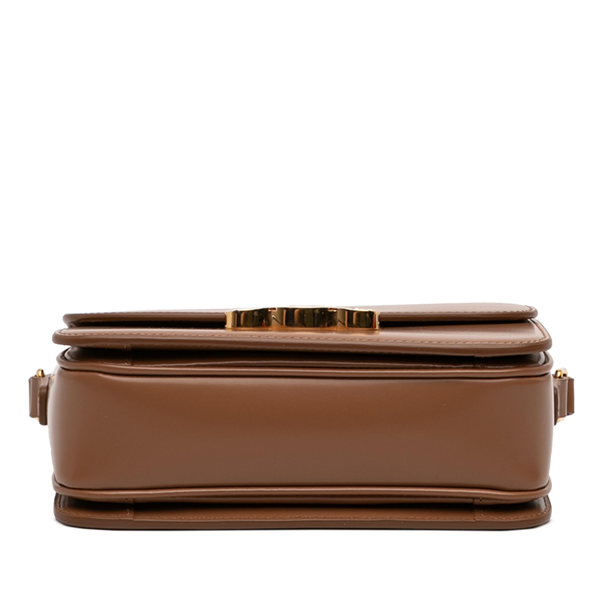 Celine Teen Shiny Calfskin Triomphe Crossbody