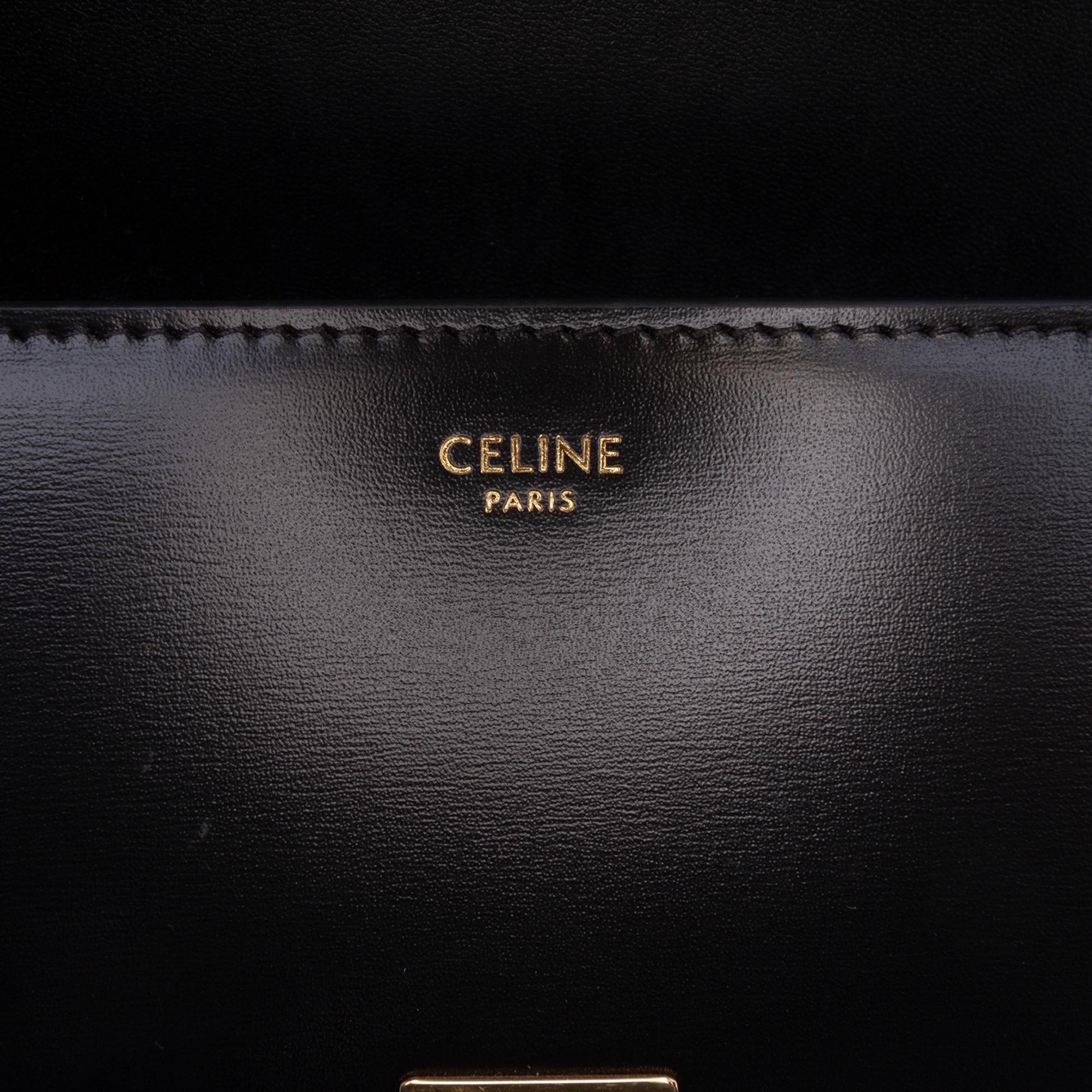 Celine Teen Shiny Calfskin Triomphe Crossbody
