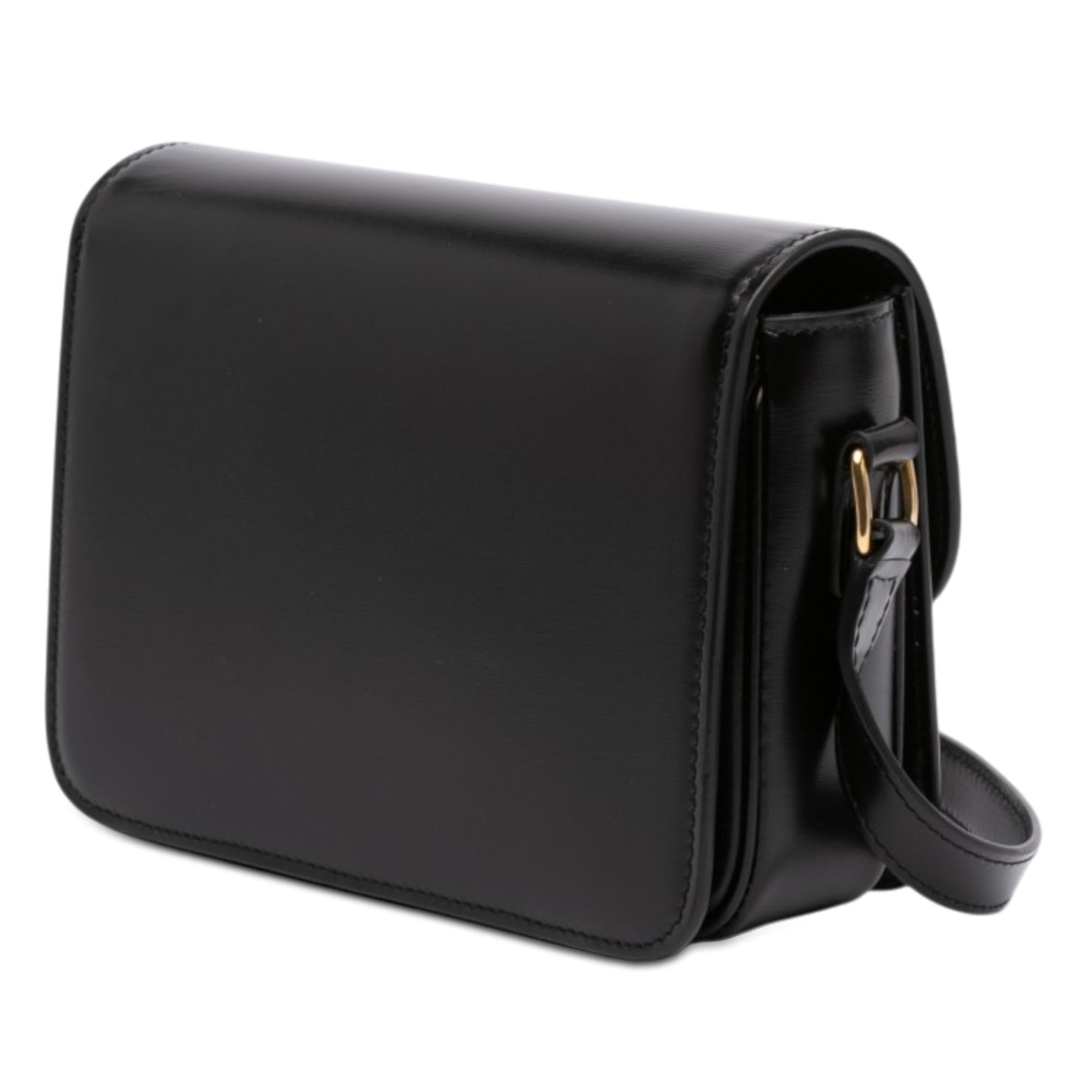 Celine Teen Shiny Calfskin Triomphe Crossbody