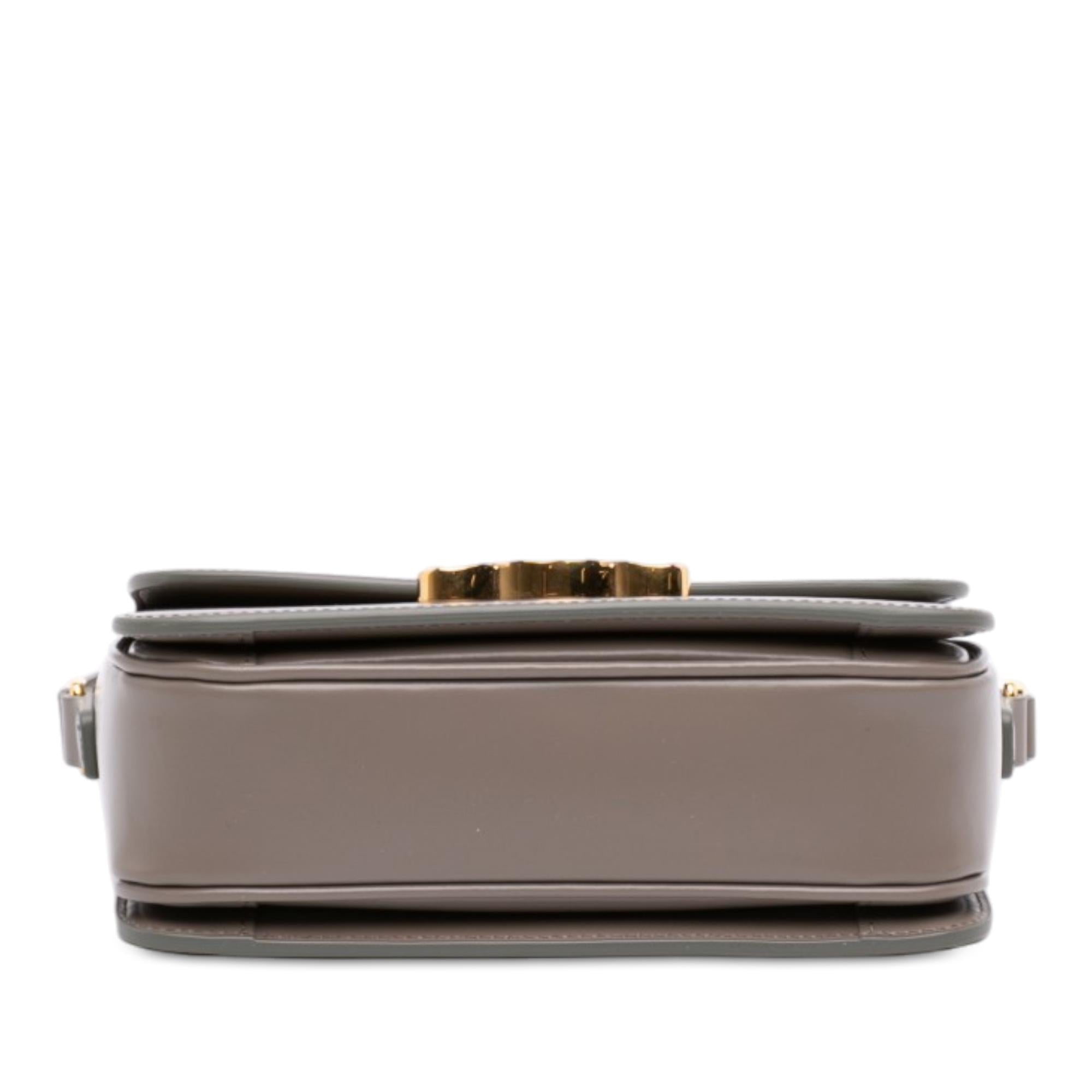 Celine Teen Shiny Calfskin Triomphe Crossbody