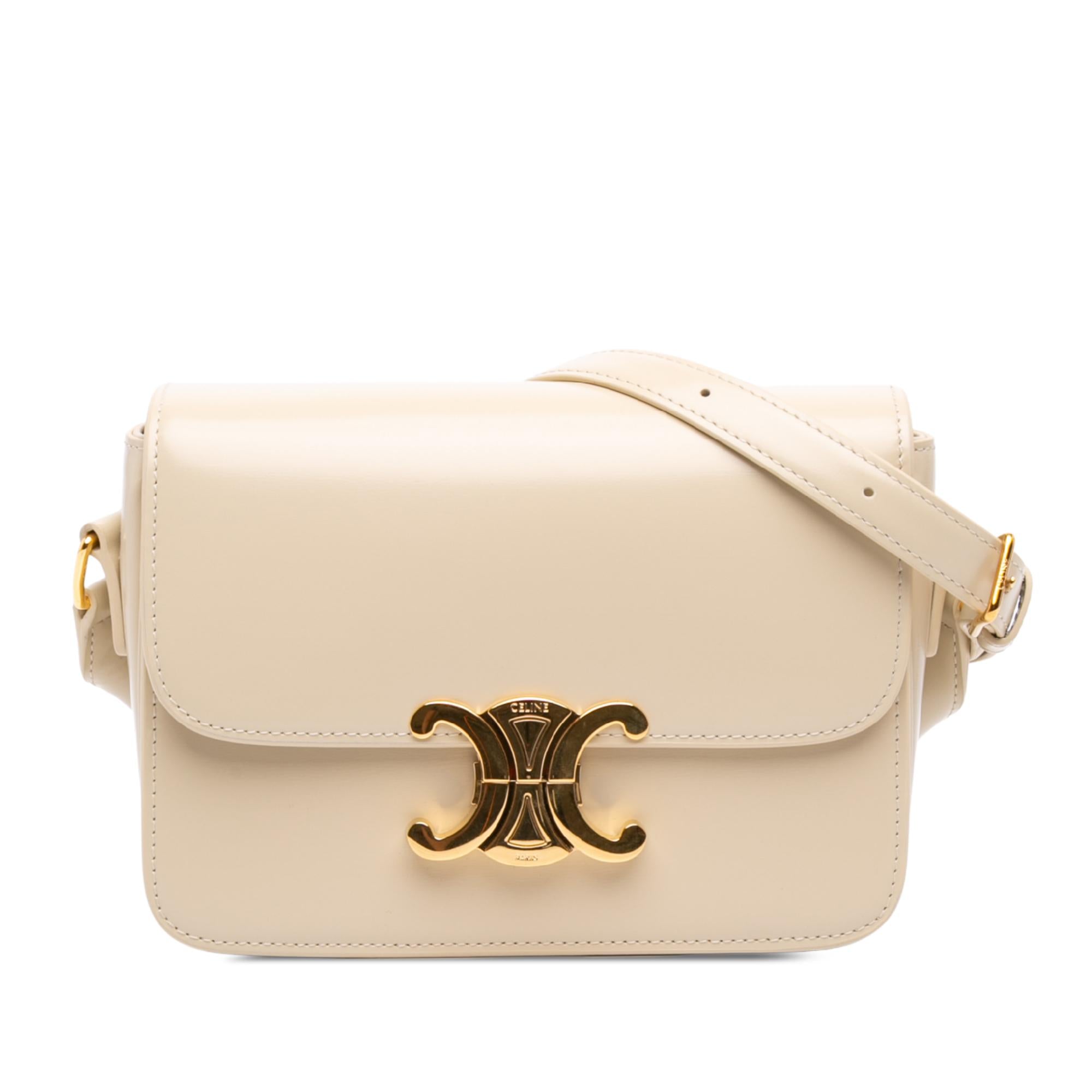 Celine Teen Shiny Calfskin Triomphe Crossbody