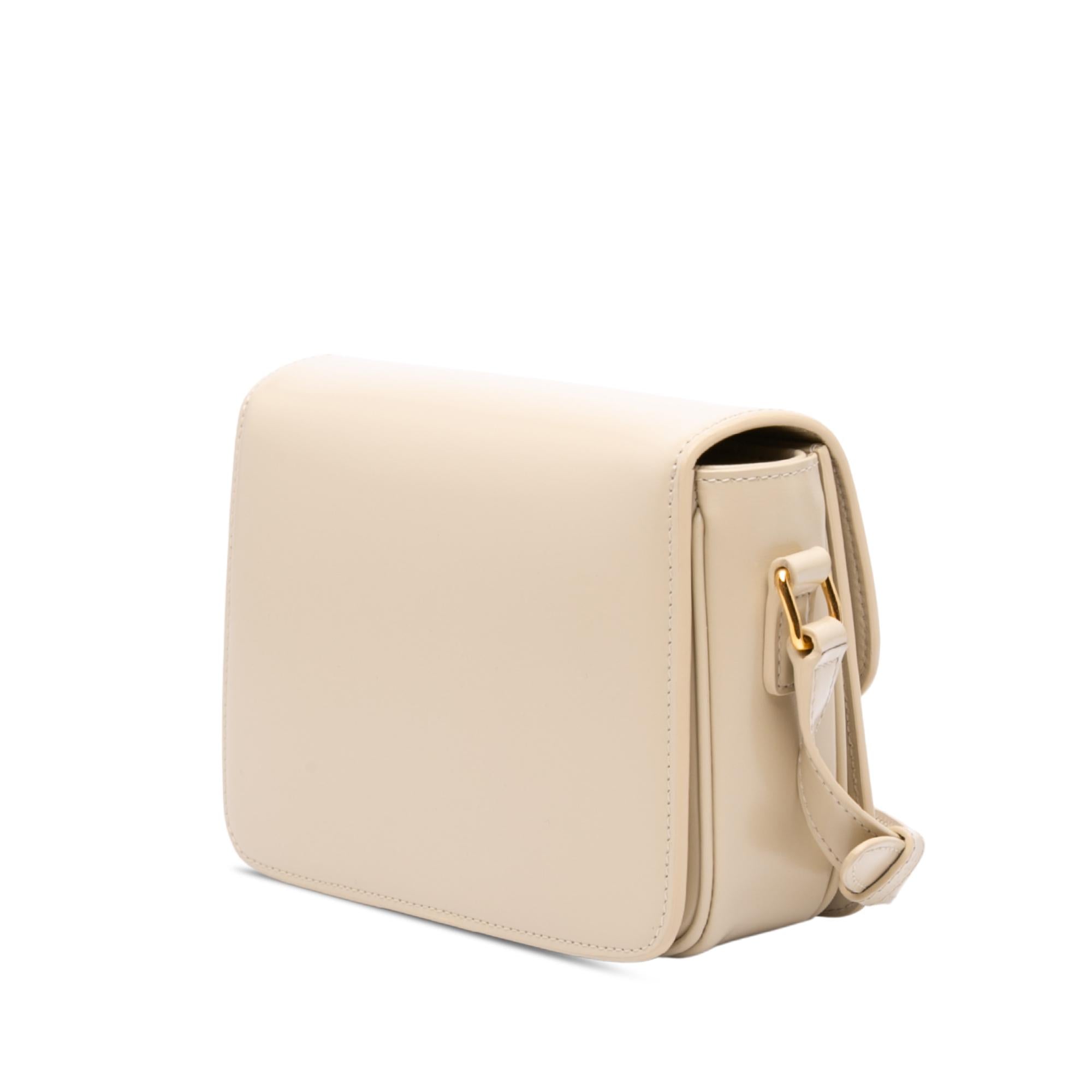 Celine Teen Shiny Calfskin Triomphe Crossbody