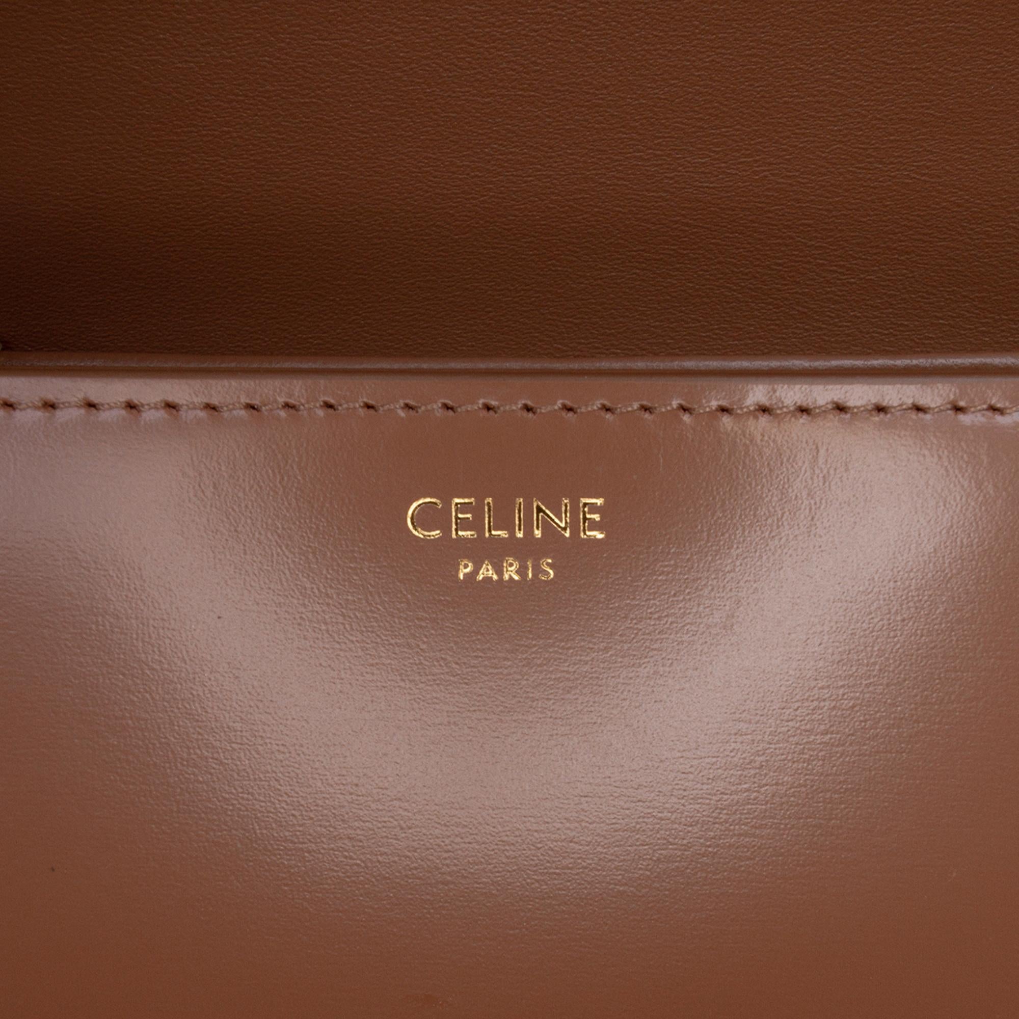 Celine Teen Shiny Calfskin Triomphe Crossbody