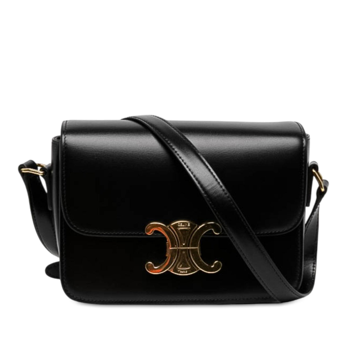 Celine Teen Shiny Calfskin Triomphe Crossbody