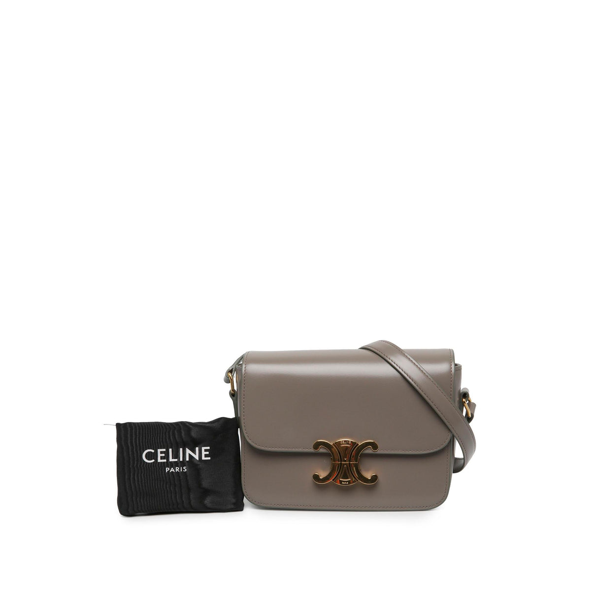 Celine Teen Shiny Calfskin Triomphe Crossbody