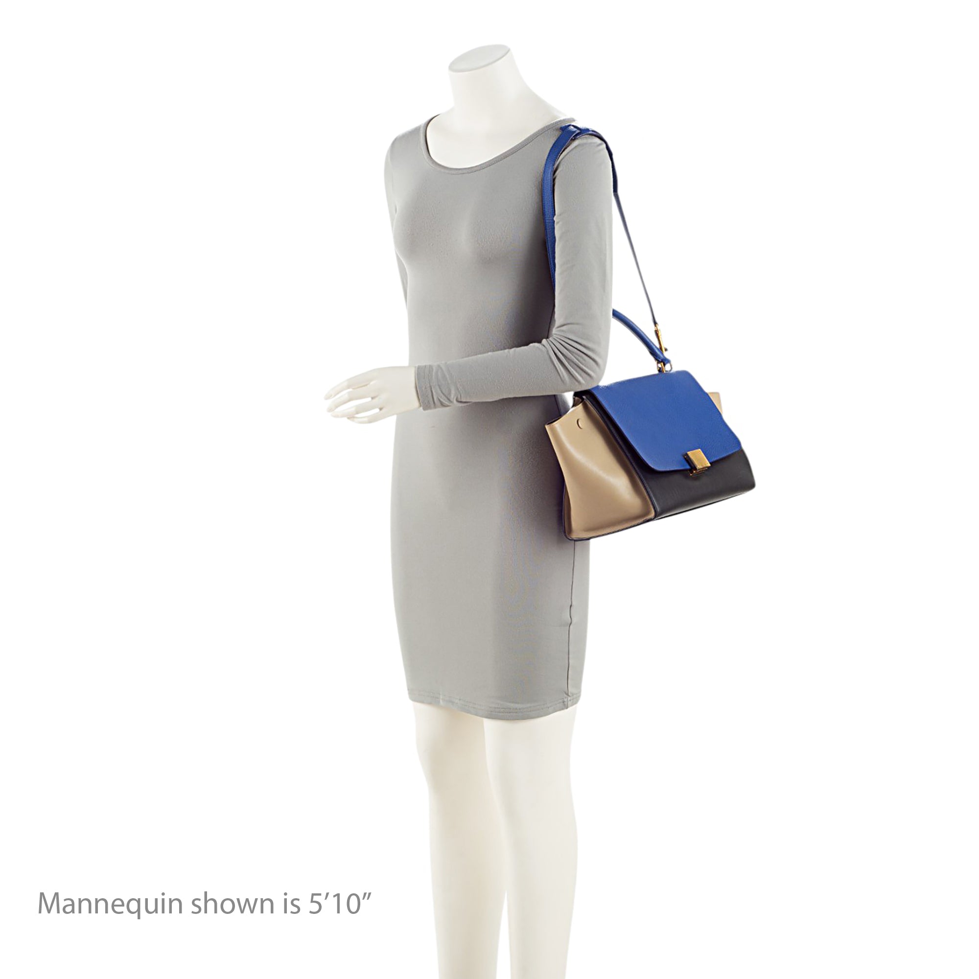 Celine Tricolor Calfskin Small Trapeze Bag