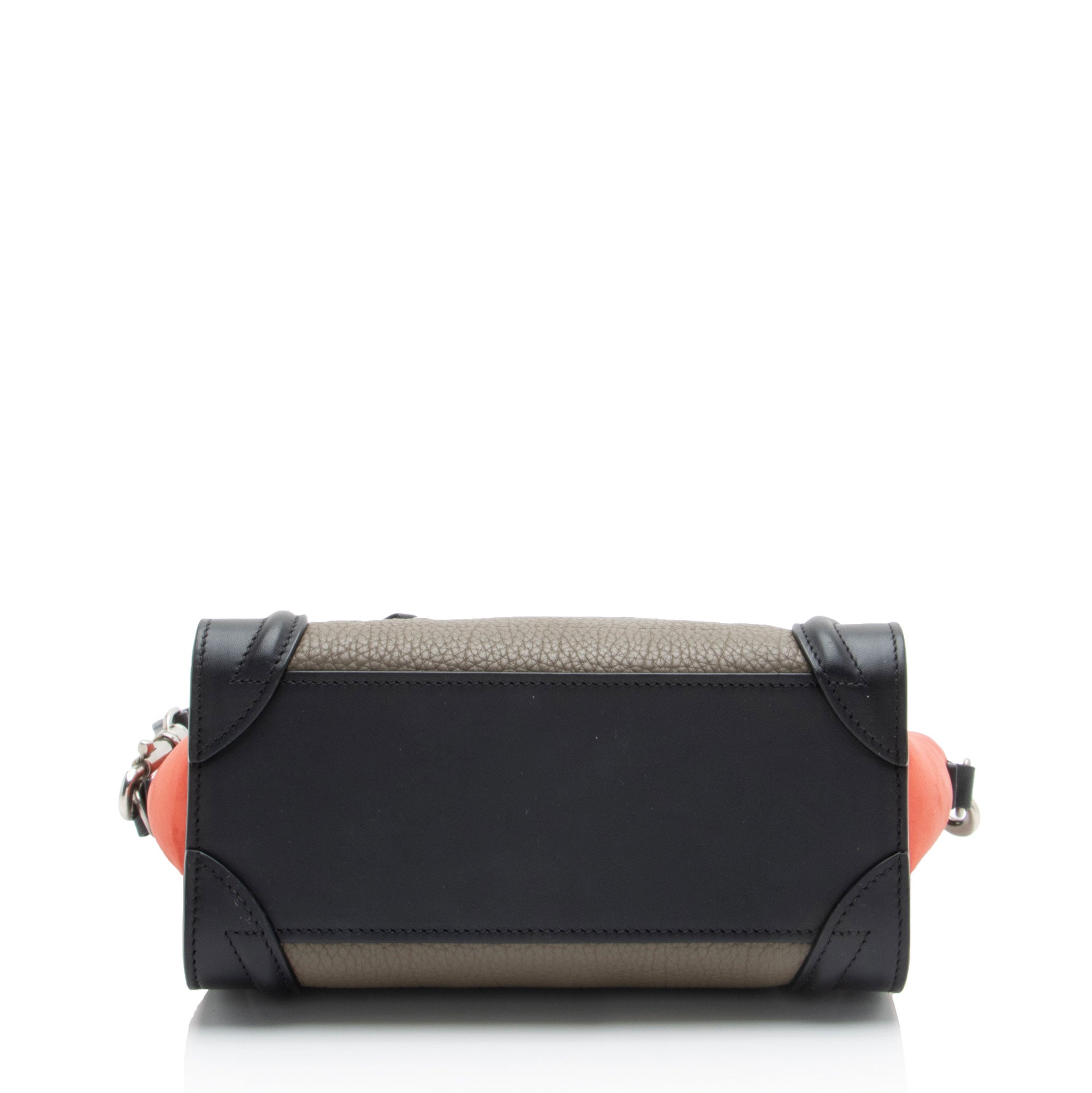 Celine Tricolor Drummed Calfskin Nano Luggage Tote
