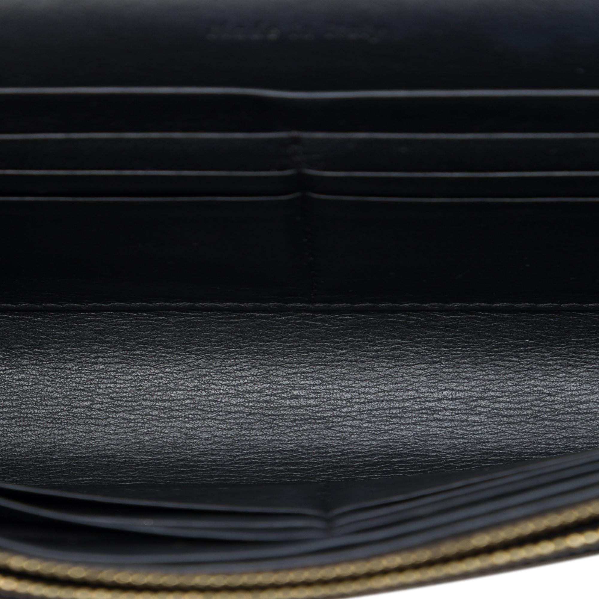 Celine Tricolor Leather Pocket Envelope Wallet On Chain