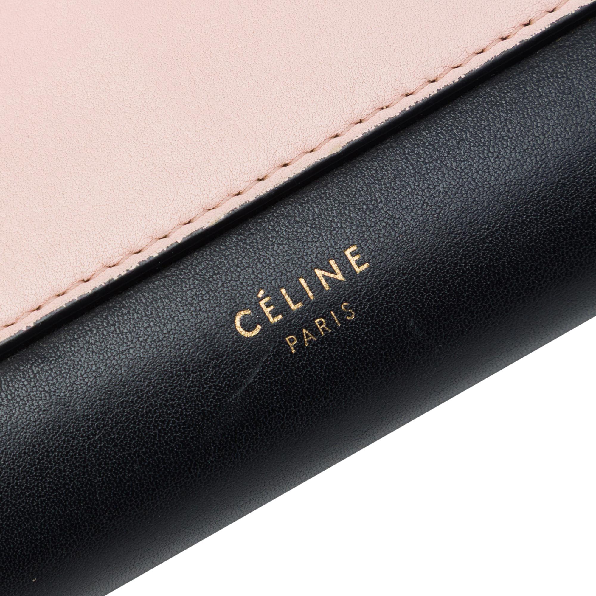 Celine Tricolor Leather Pocket Envelope Wallet On Chain