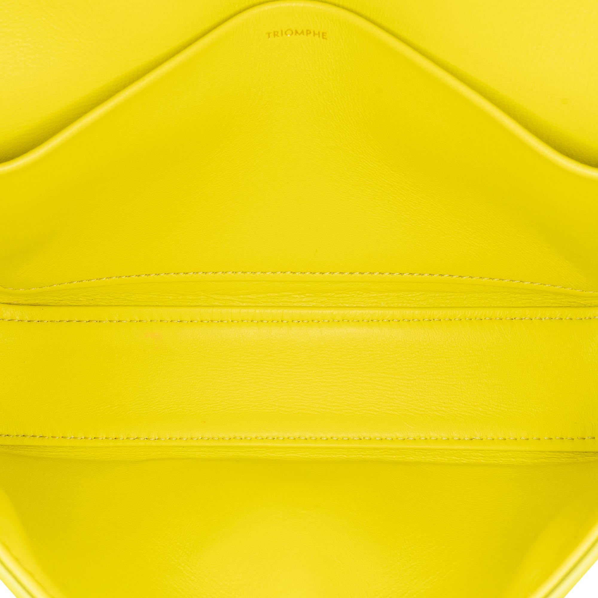 Celine Triomphe Calfskin Cuir Chain Shoulder Bag