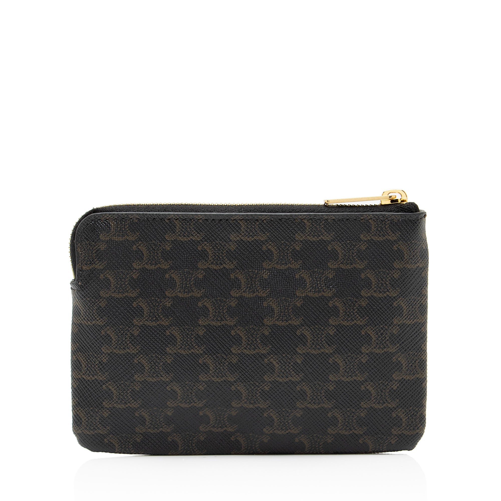 Celine Triomphe Canvas Logo Coin Pouch