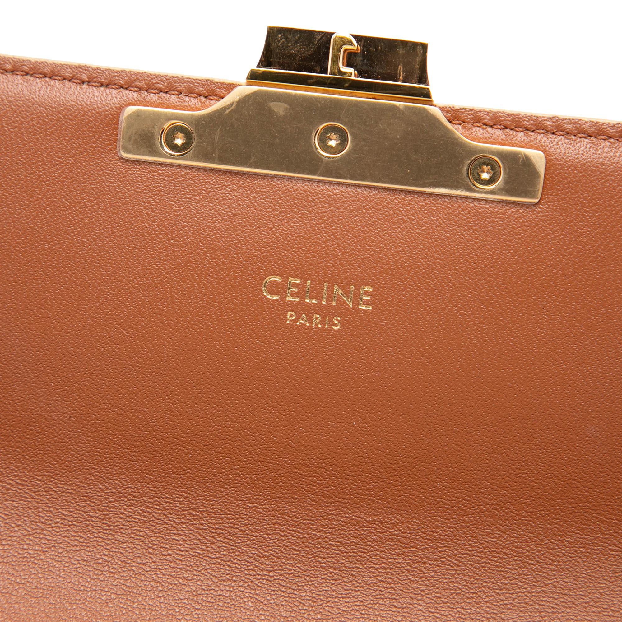 Celine Triomphe Coated Canvas Claude Shoulder Bag