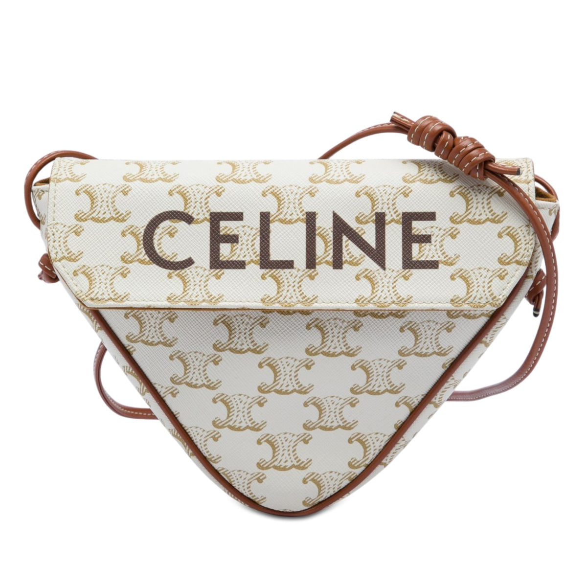 Celine Triomphe Coated Canvas Triangle Crossbody
