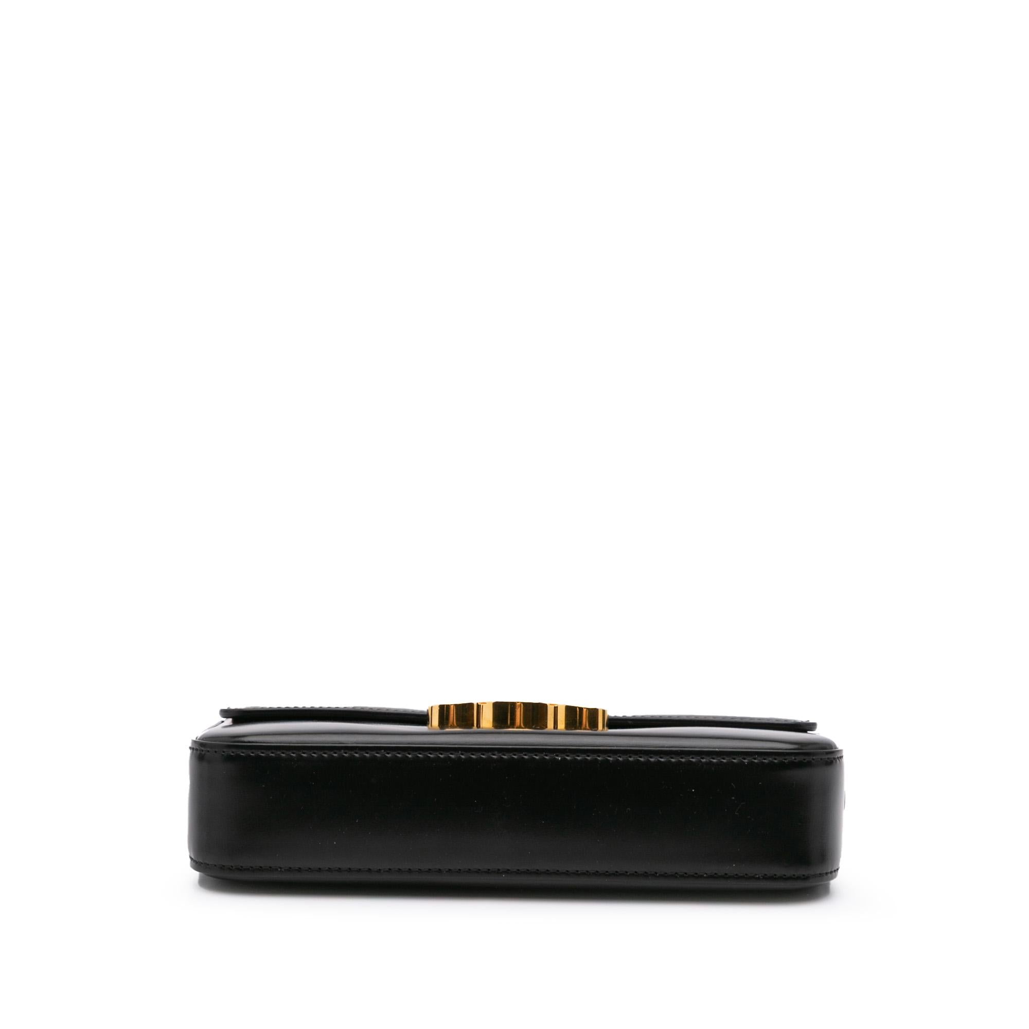 Celine Triomphe Leather Claude Shoulder Bag