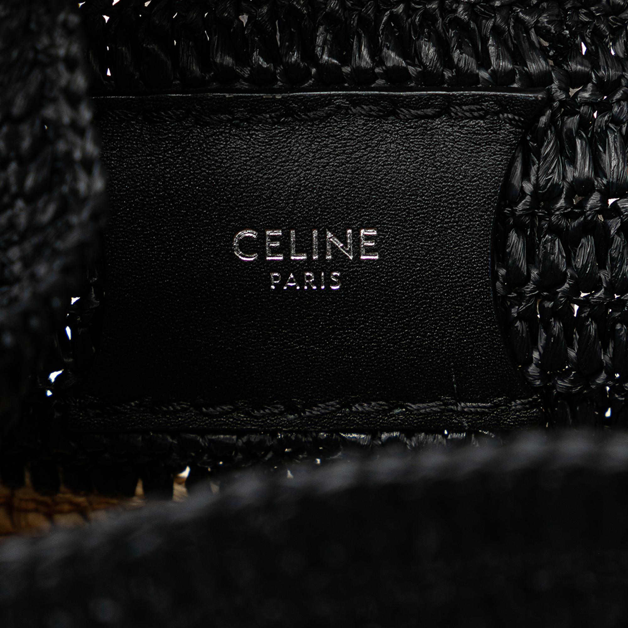 Celine Woven Raffia Nano Bucket Bag (SHG-rTJQCR)