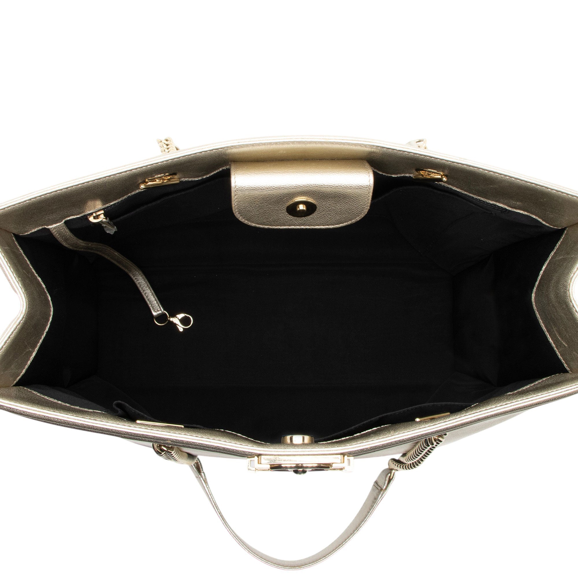 Chanel Bicolor Calfskin Large Boy Tote