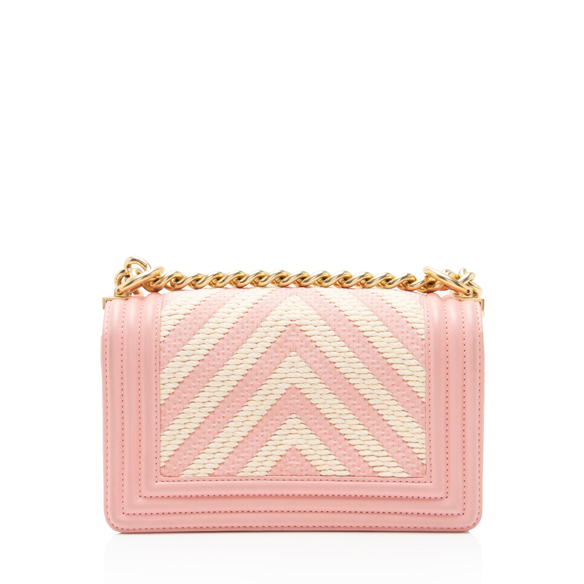 Chanel Braided Chevron Small Boy Bag