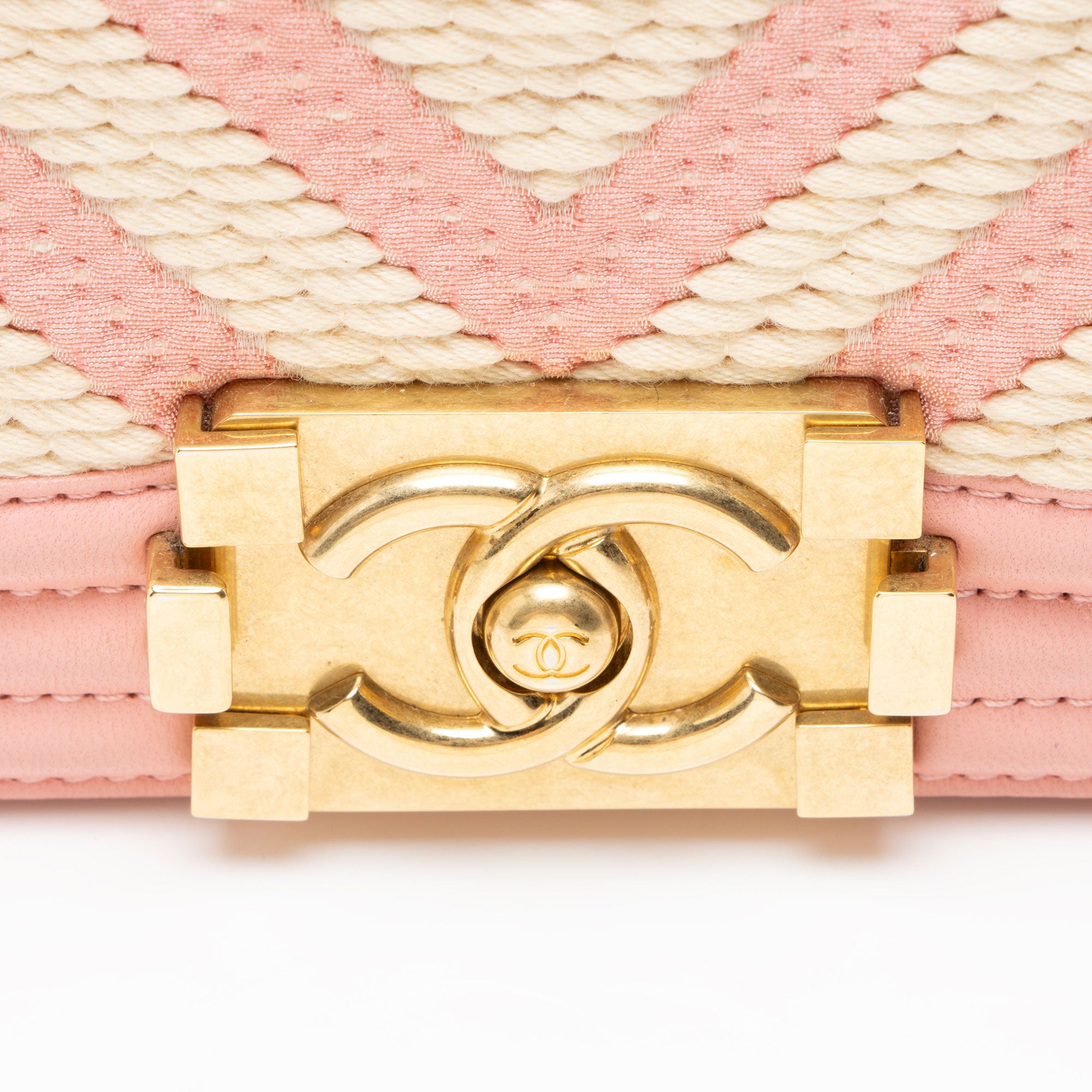Chanel Braided Chevron Small Boy Bag