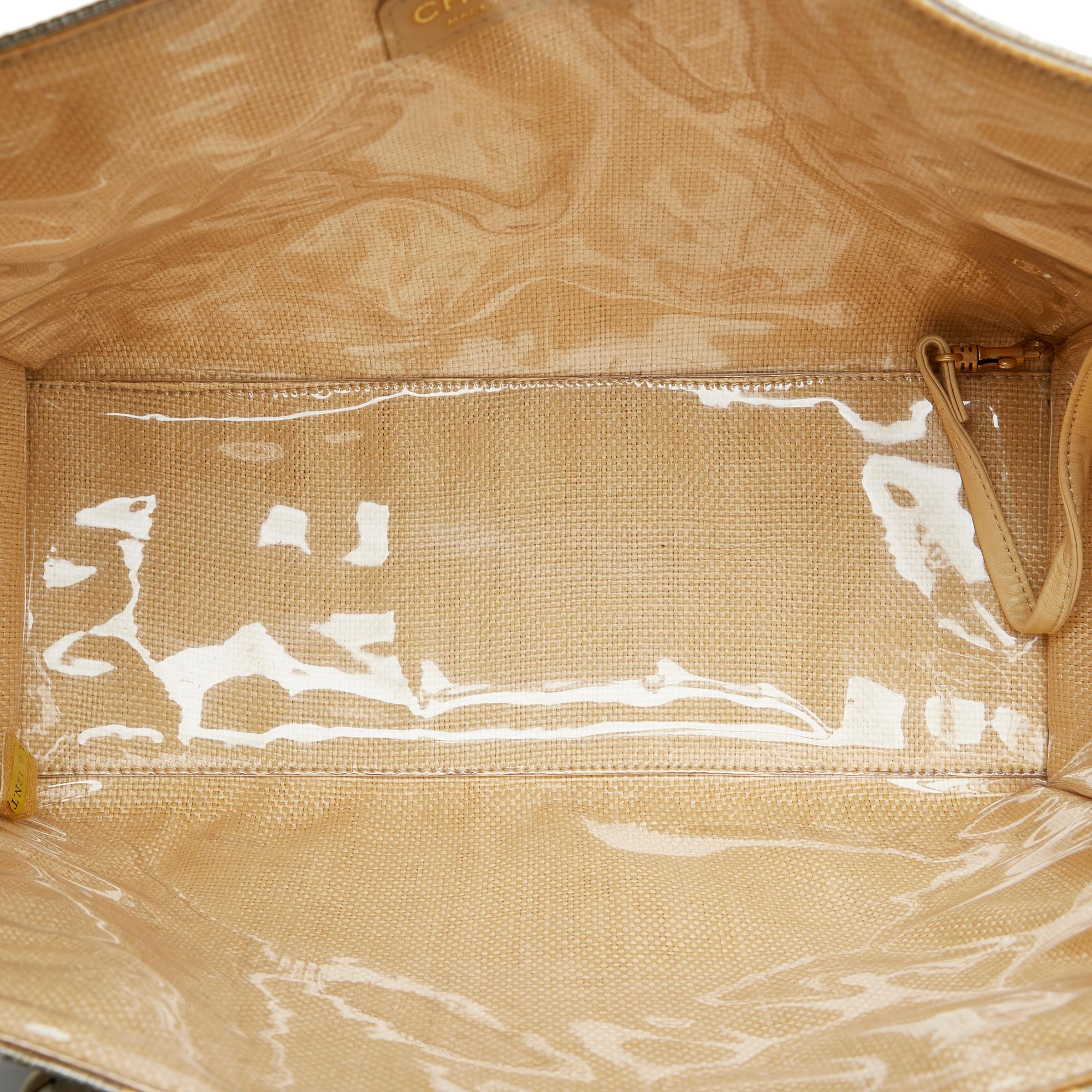 Chanel CC Camelila Rafia Tote Bag (SHG-ej4t2g)