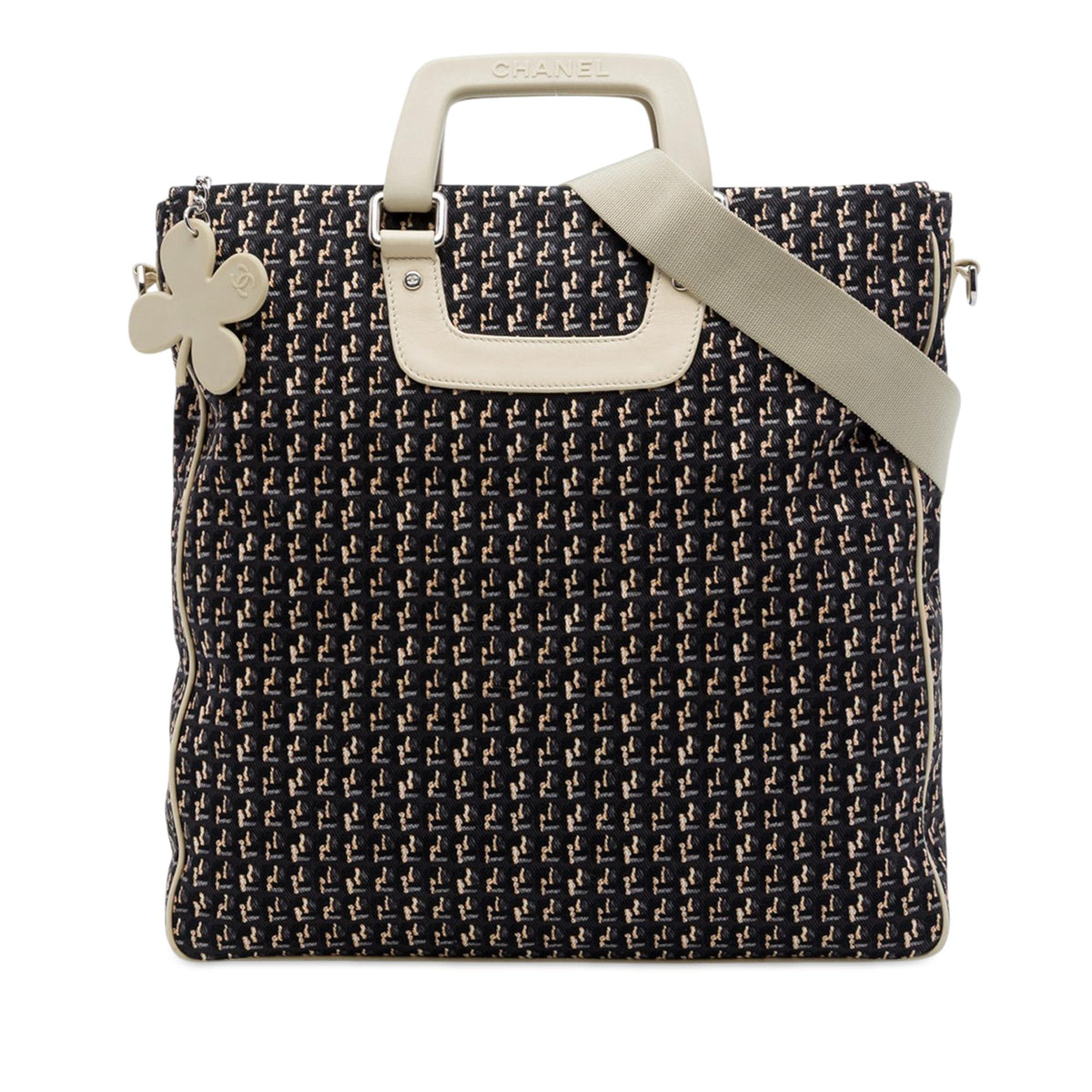 Chanel CC Canvas Clover Vertical Tote