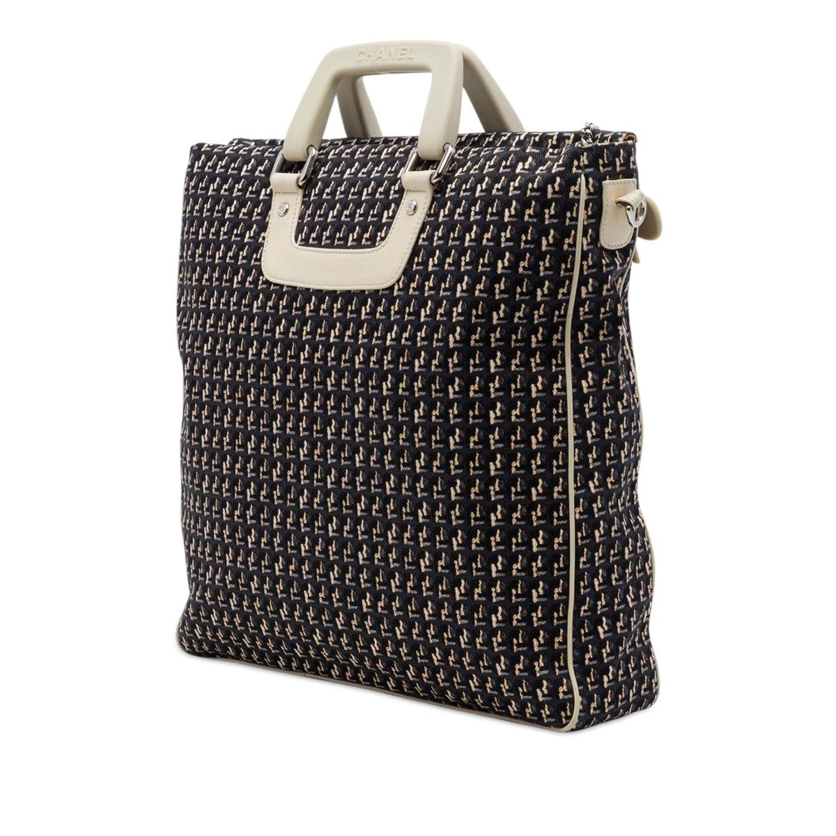 Chanel CC Canvas Clover Vertical Tote