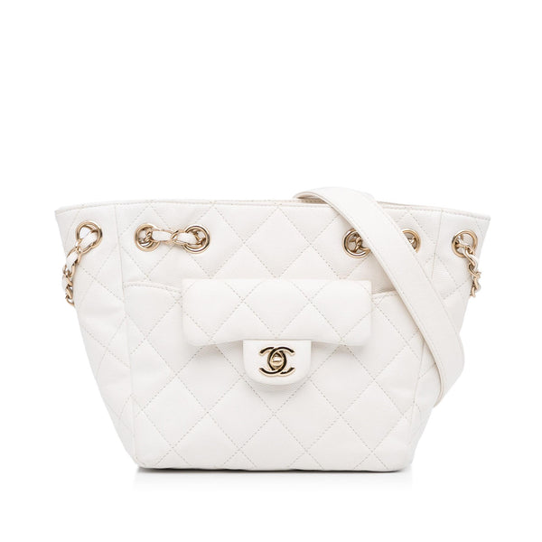 Chanel CC Caviar Bucket Bag (SHG-8IGeqO)