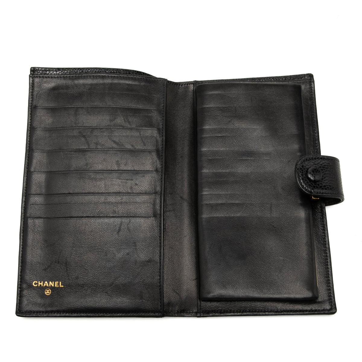 Chanel CC Caviar French Long Wallet
