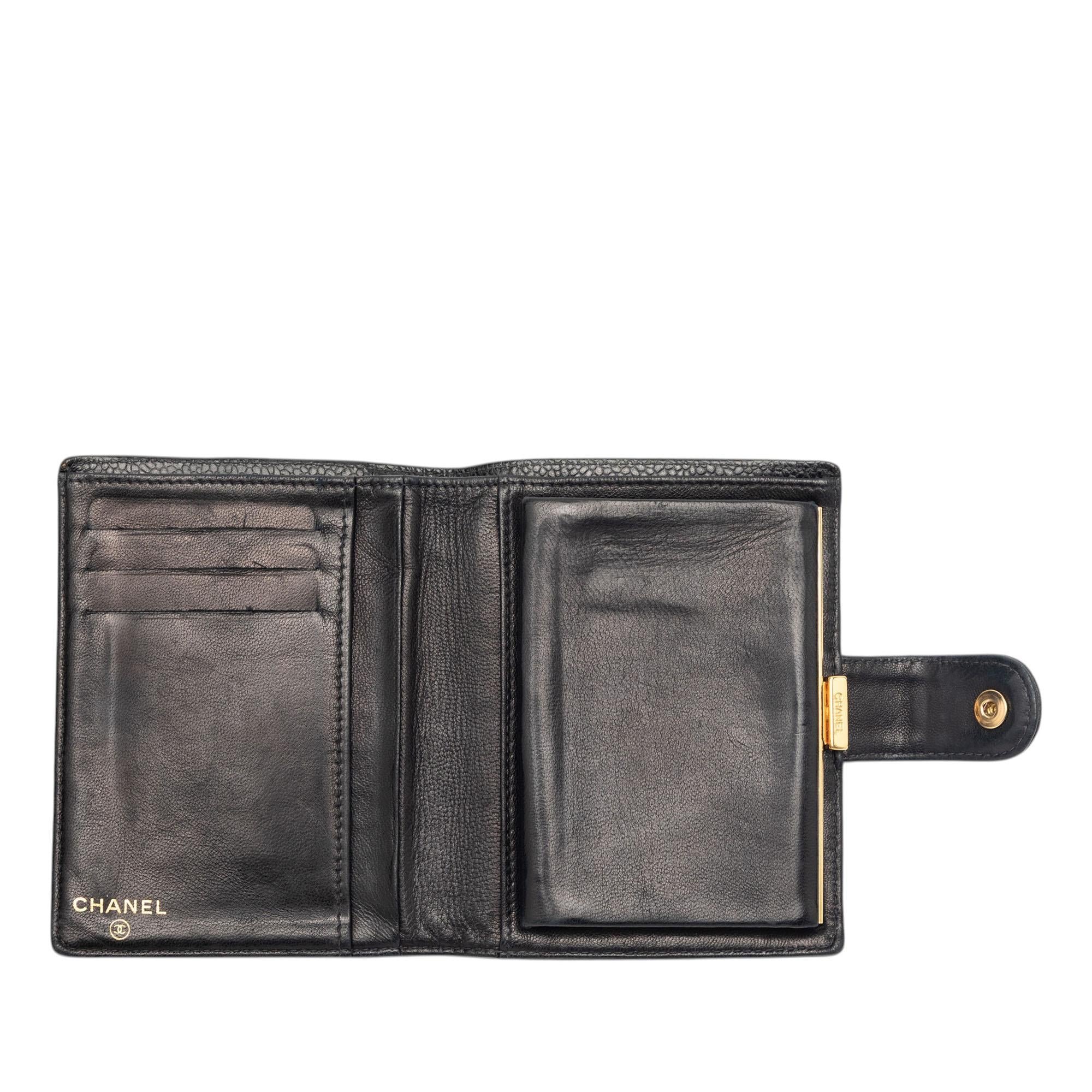Chanel CC Caviar French Wallet