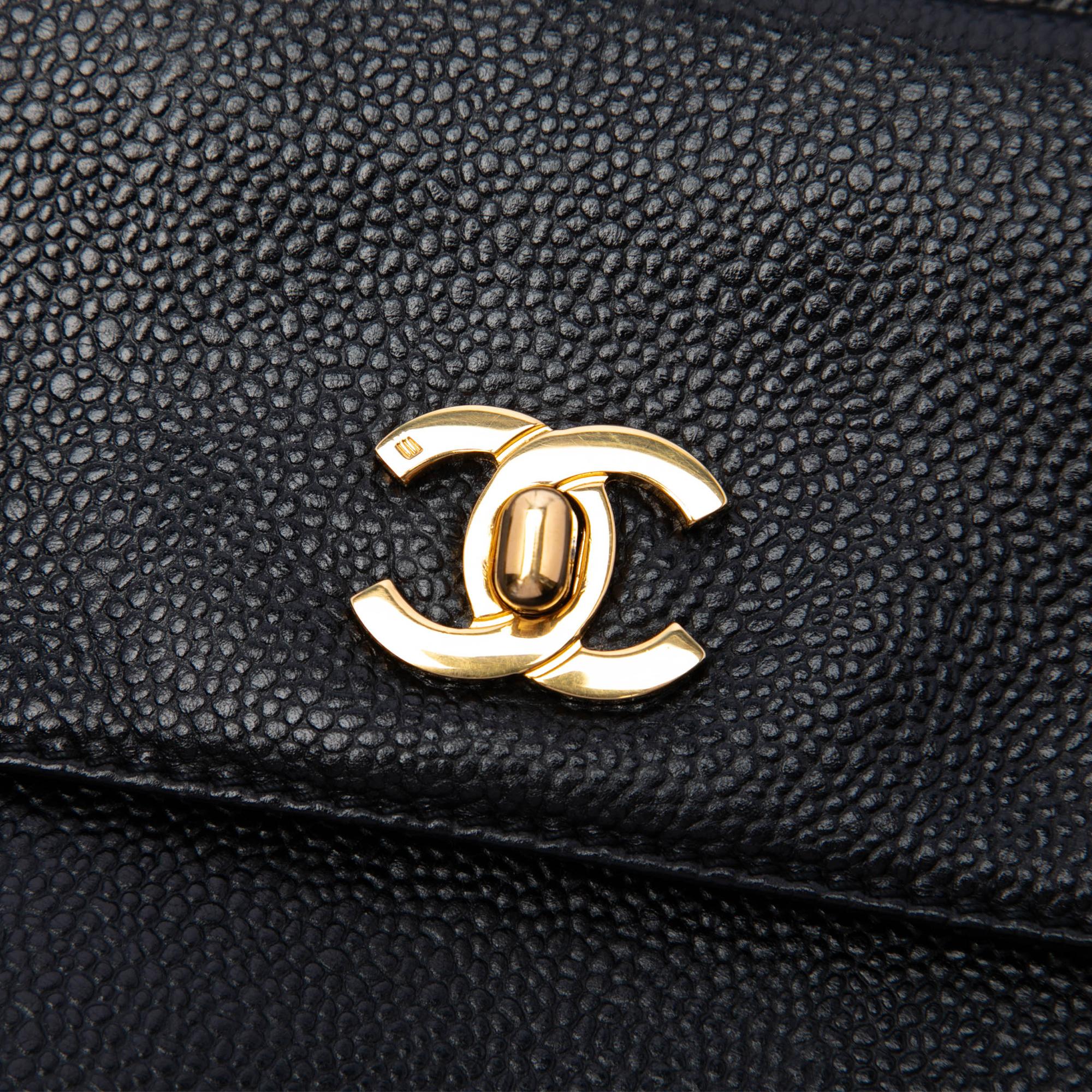 Chanel CC Caviar Front Pocket Shoulder Bag