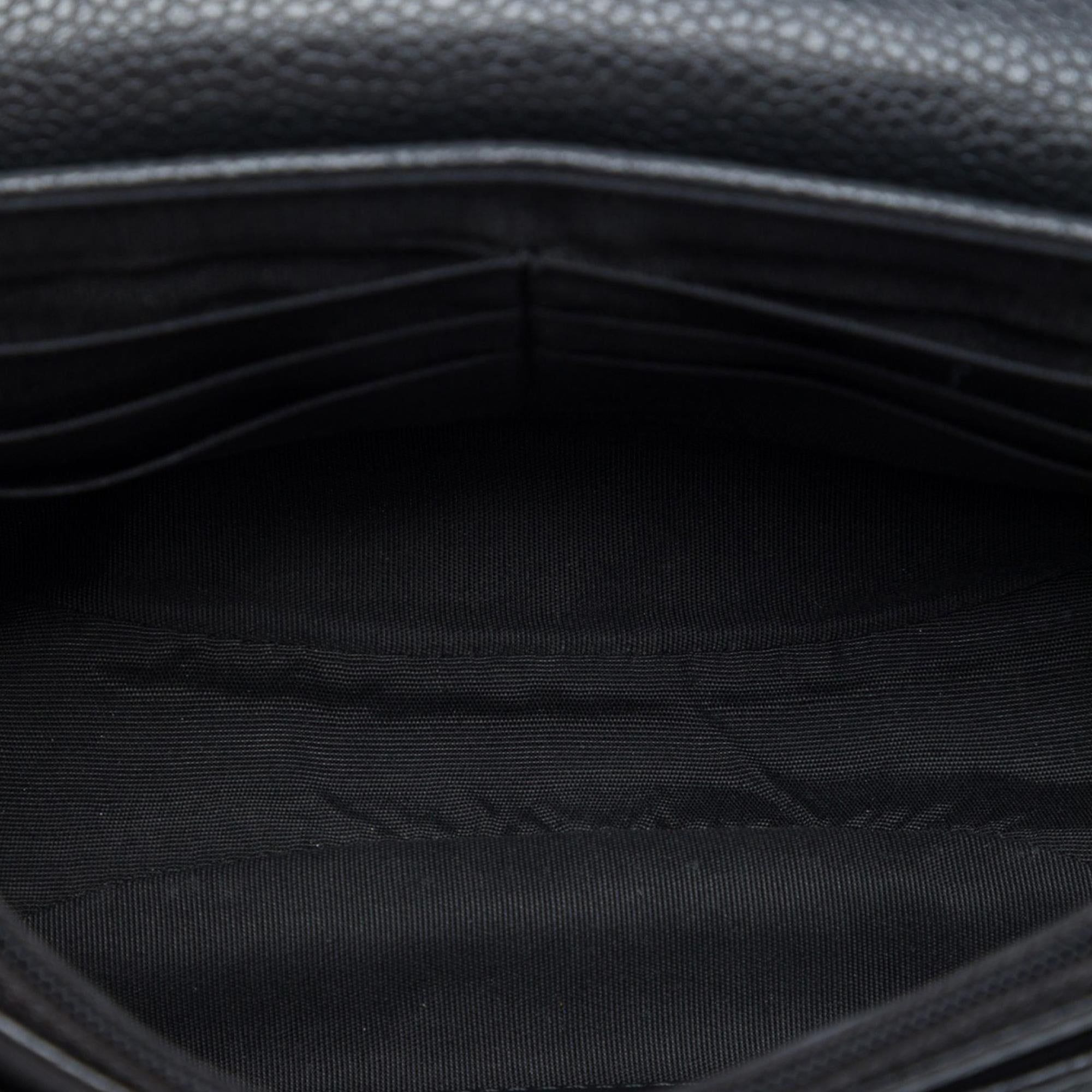 Chanel CC Caviar Half Moon Wallet on Chain
