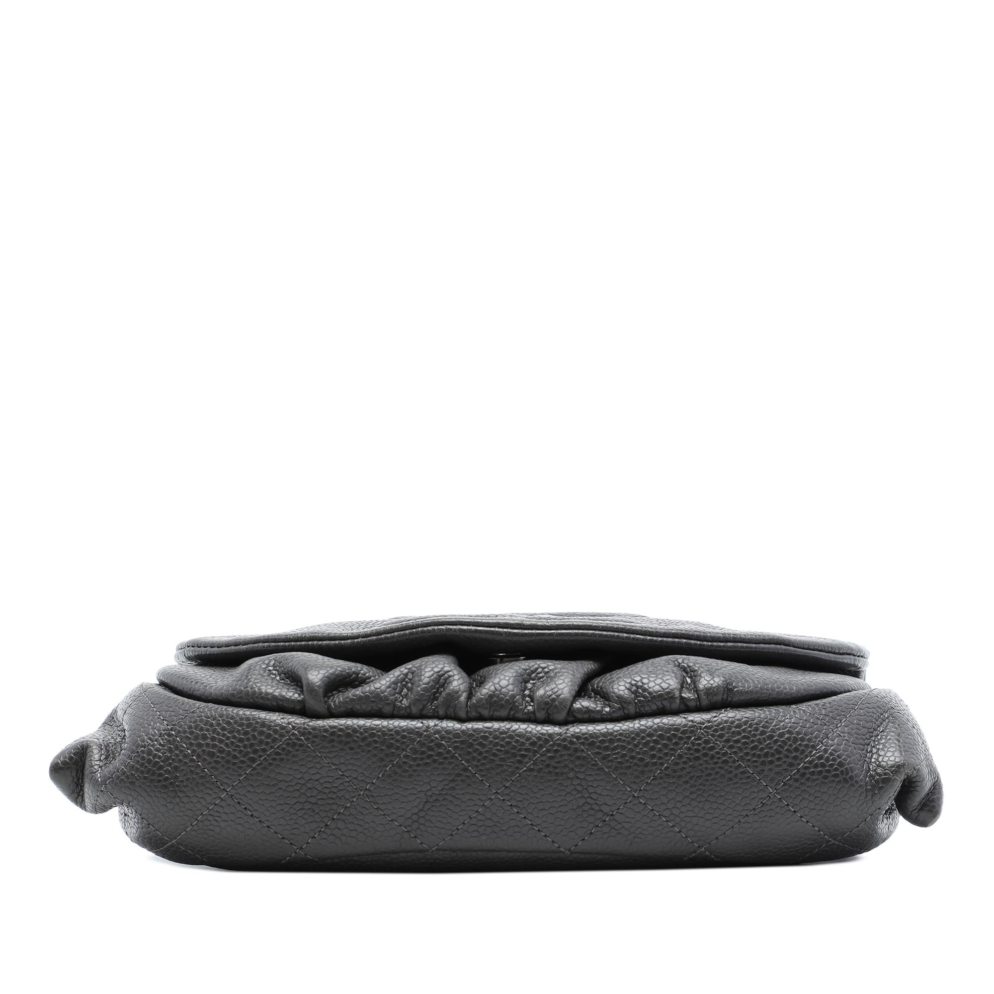 Chanel CC Caviar Half Moon Wallet on Chain