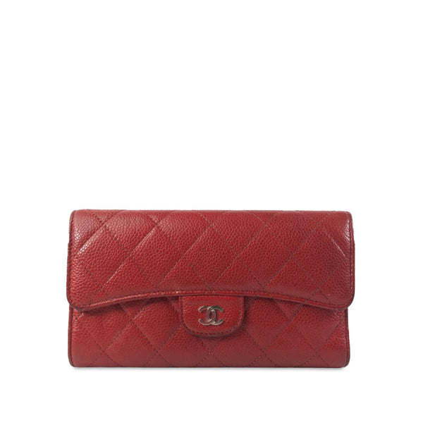 Chanel CC Caviar Trifold Wallet (SHG-avlCSd)