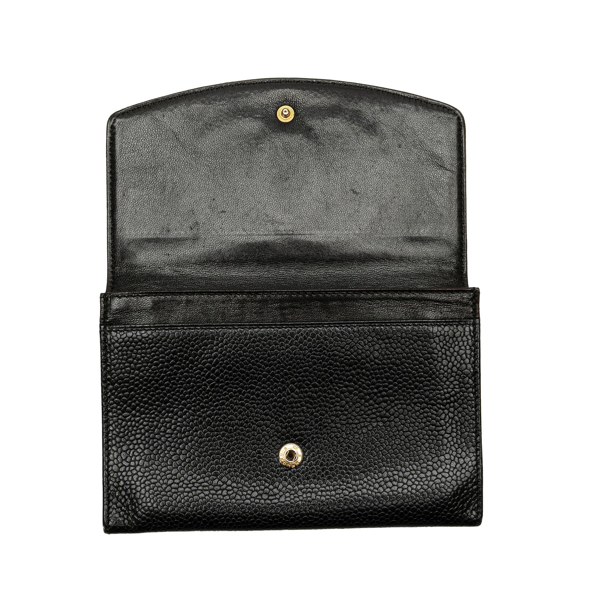 Chanel CC Caviar Trifold Wallet