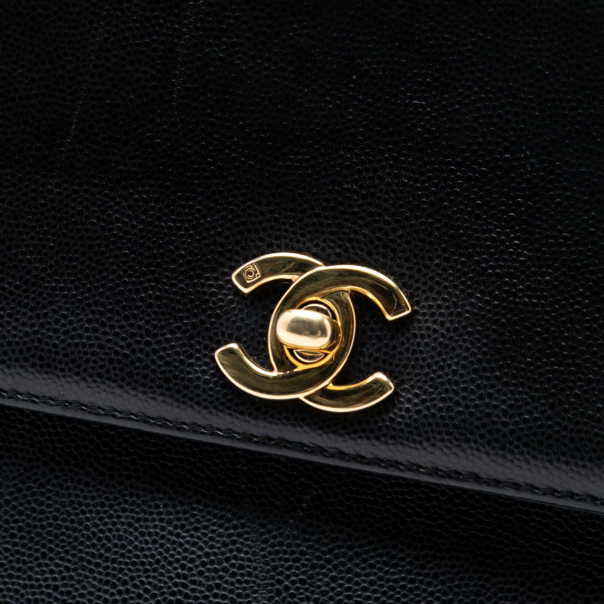 Chanel CC Caviar Twisted Strap Shoulder Bag