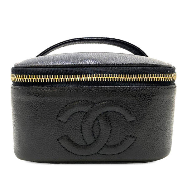 Chanel CC Caviar Vanity Case (SHG-Mv2oPi)
