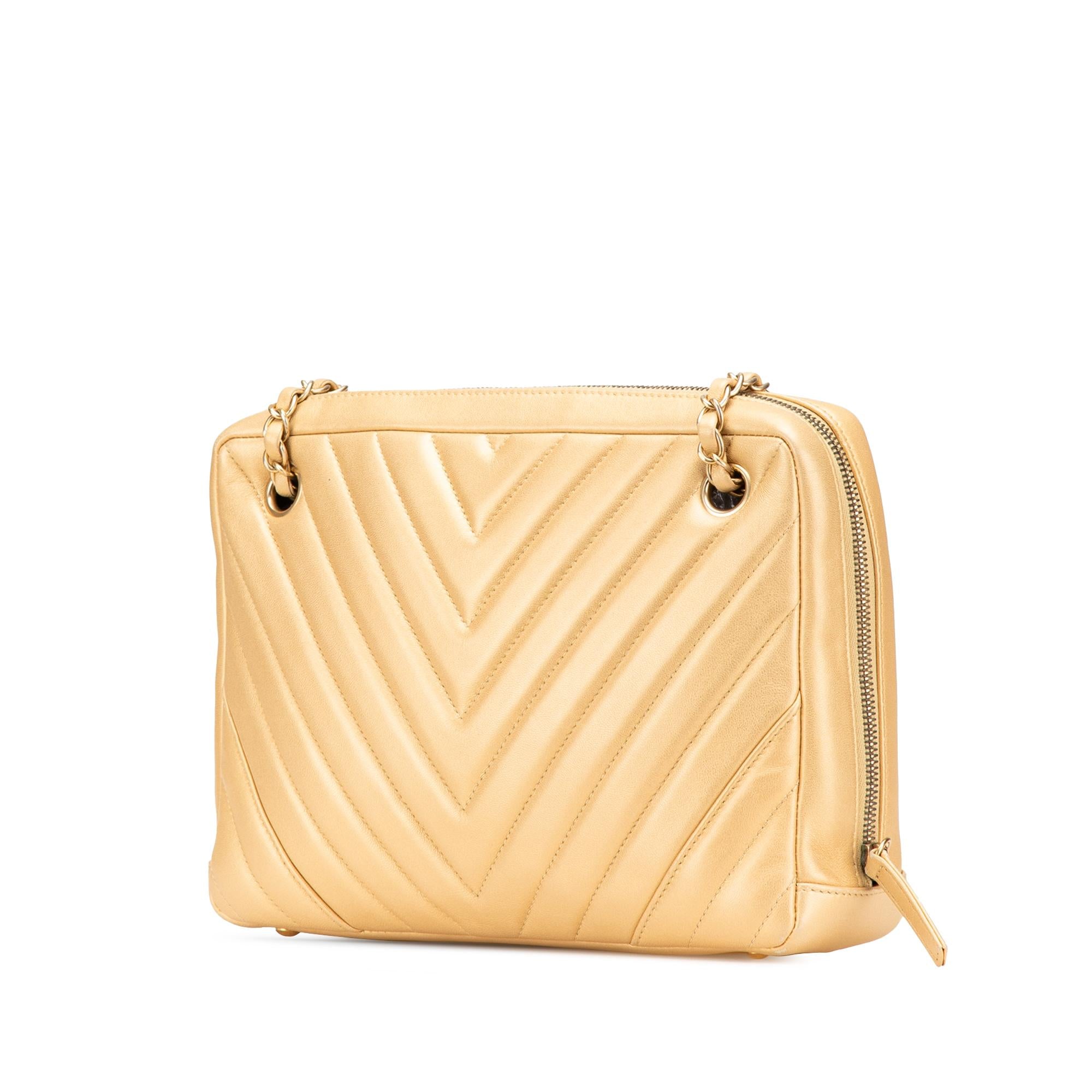 Chanel CC Chevron Lambskin Camera Shoulder Bag