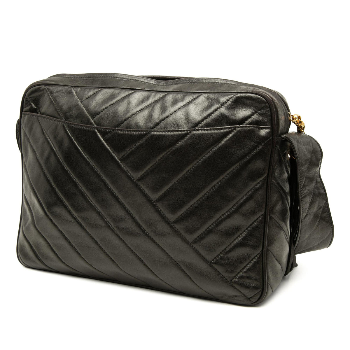 Chanel CC Chevron Lambskin Tassel Crossbody