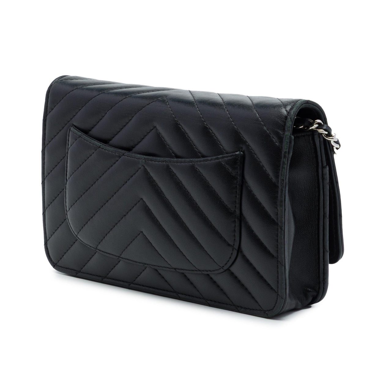 Chanel CC Chevron Lambskin Wallet On Chain