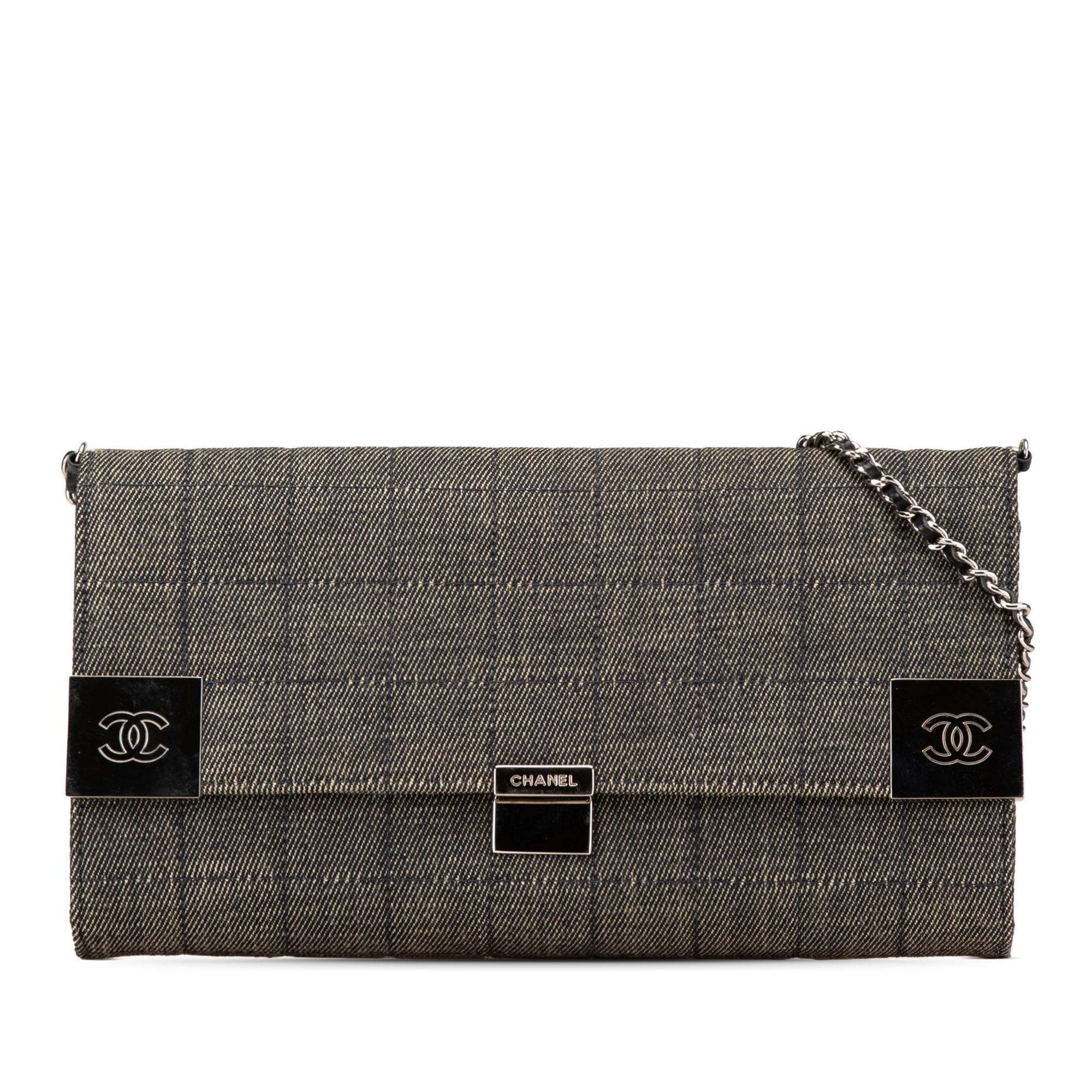 Chanel CC Choco Bar Denim Chain Flap