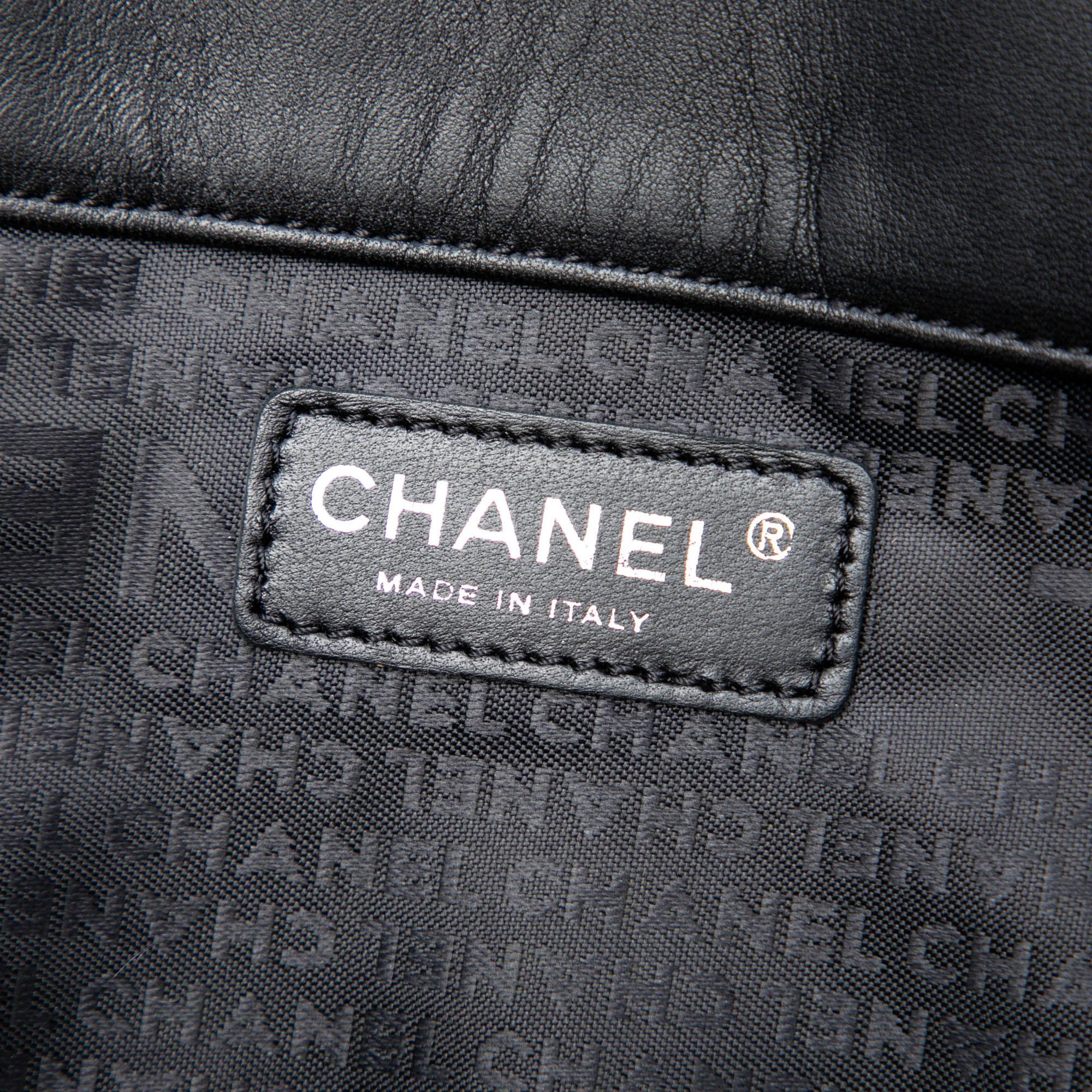Chanel CC Choco Bar Lambskin Camellia No 5 Tote