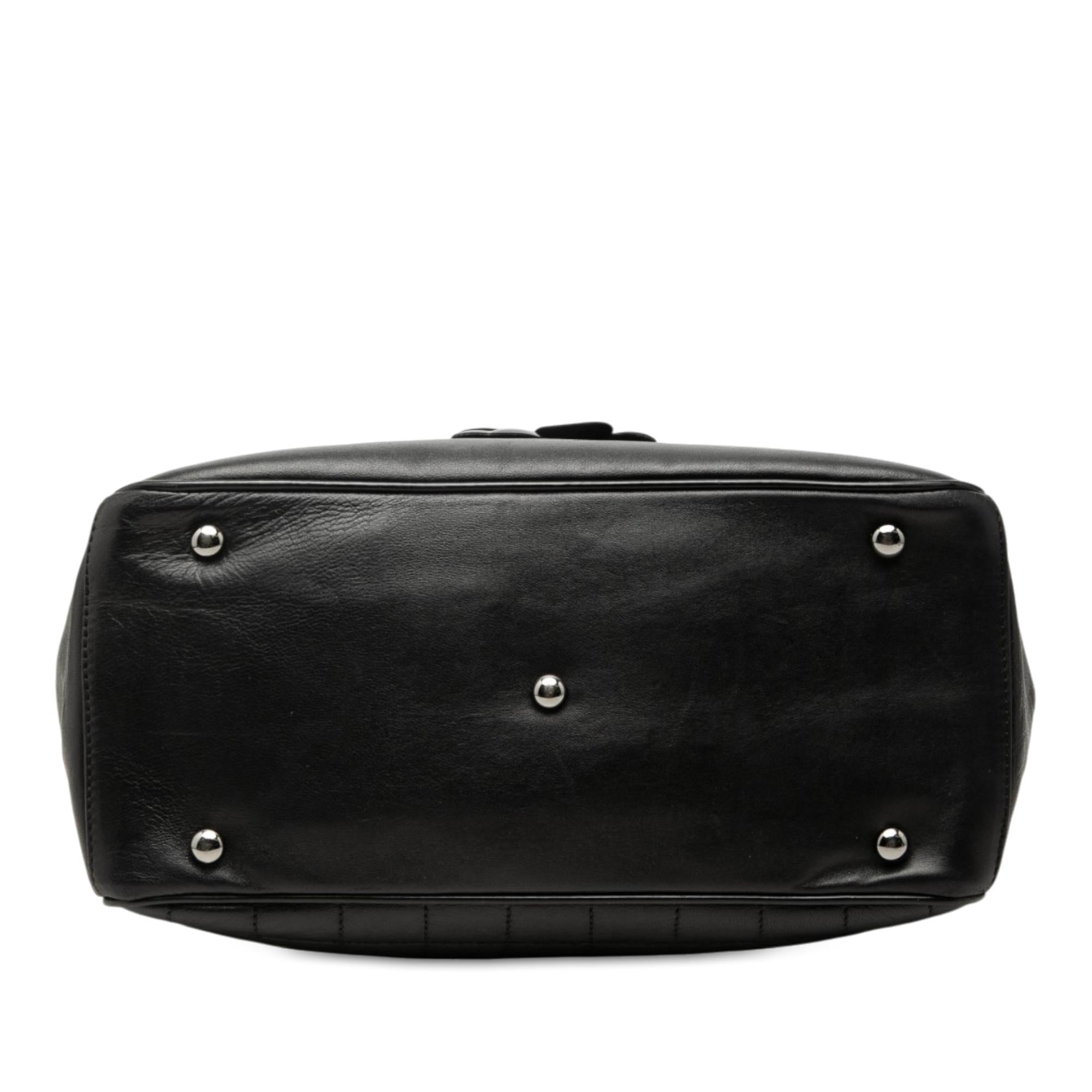 Chanel CC Choco Bar Lambskin Camellia No 5 Tote