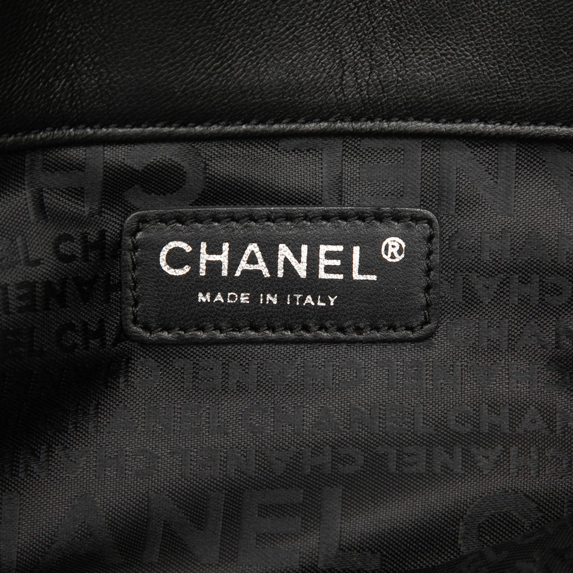 Chanel CC Choco Bar Lambskin Camellia No 5 Tote
