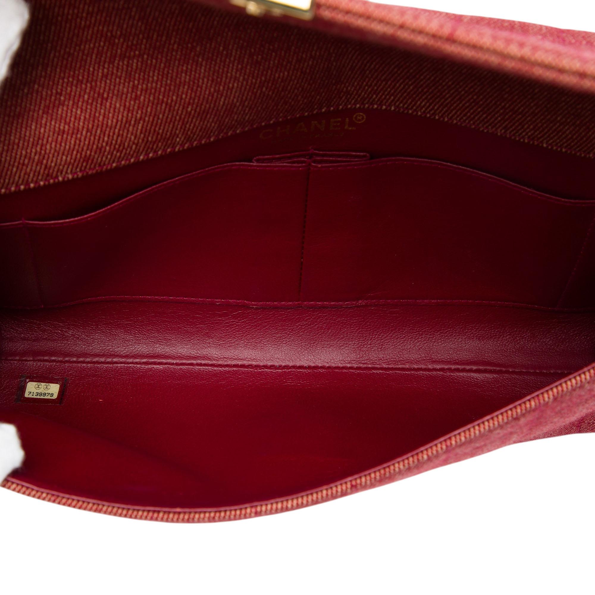 Chanel CC Chocolate Bar Denim Chain Flap