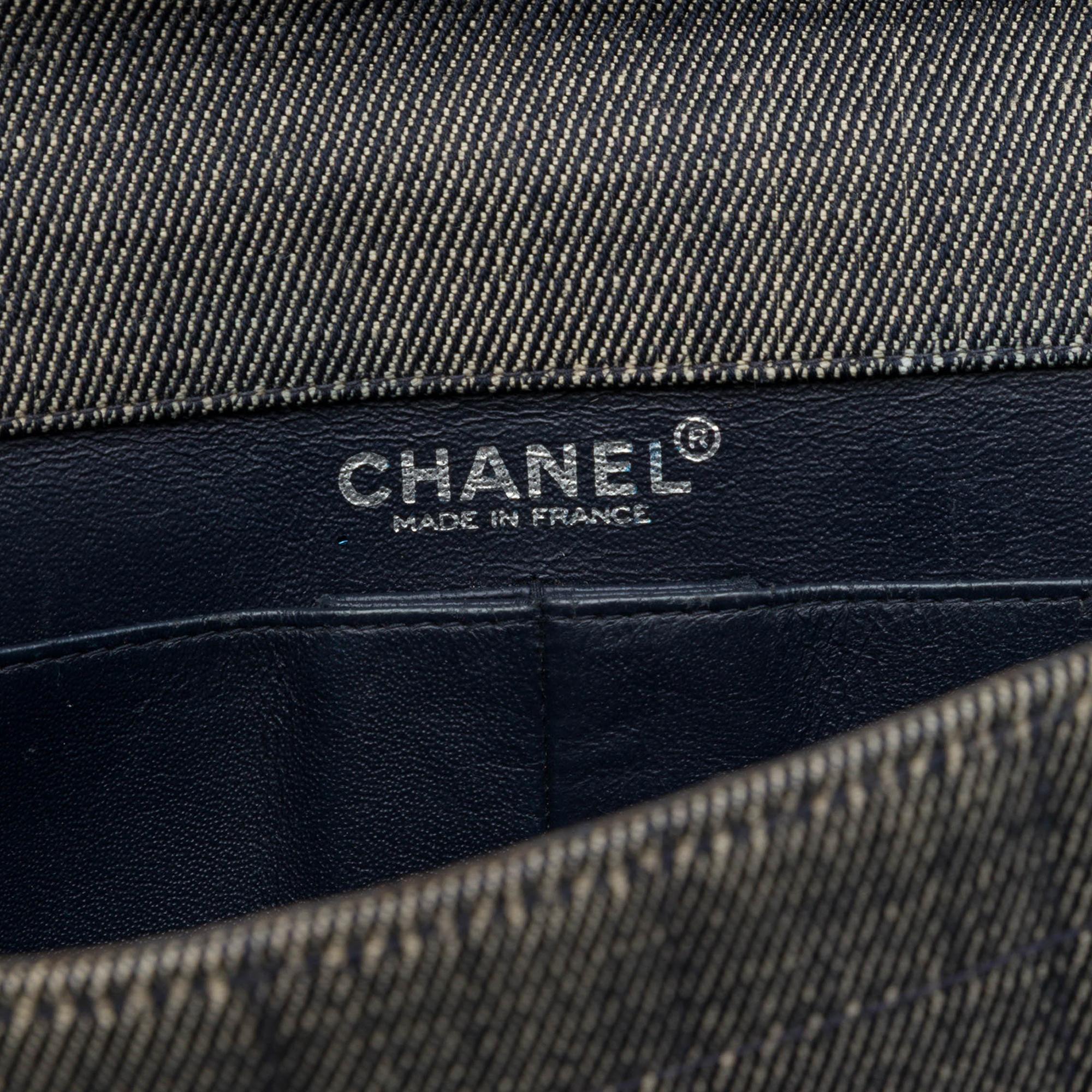 Chanel CC Chocolate Bar Denim Flap